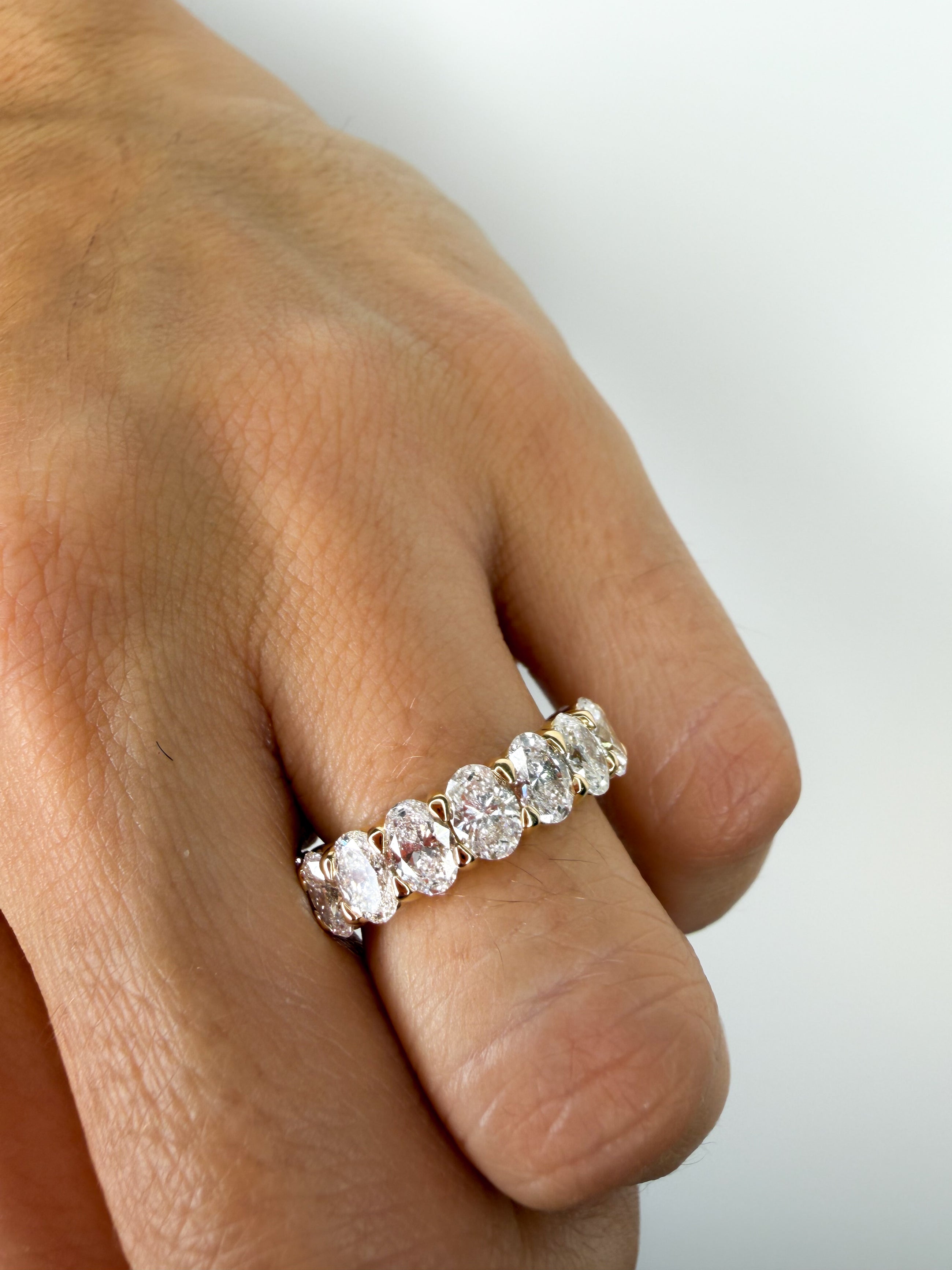 Low Profile Oval Eternity Band