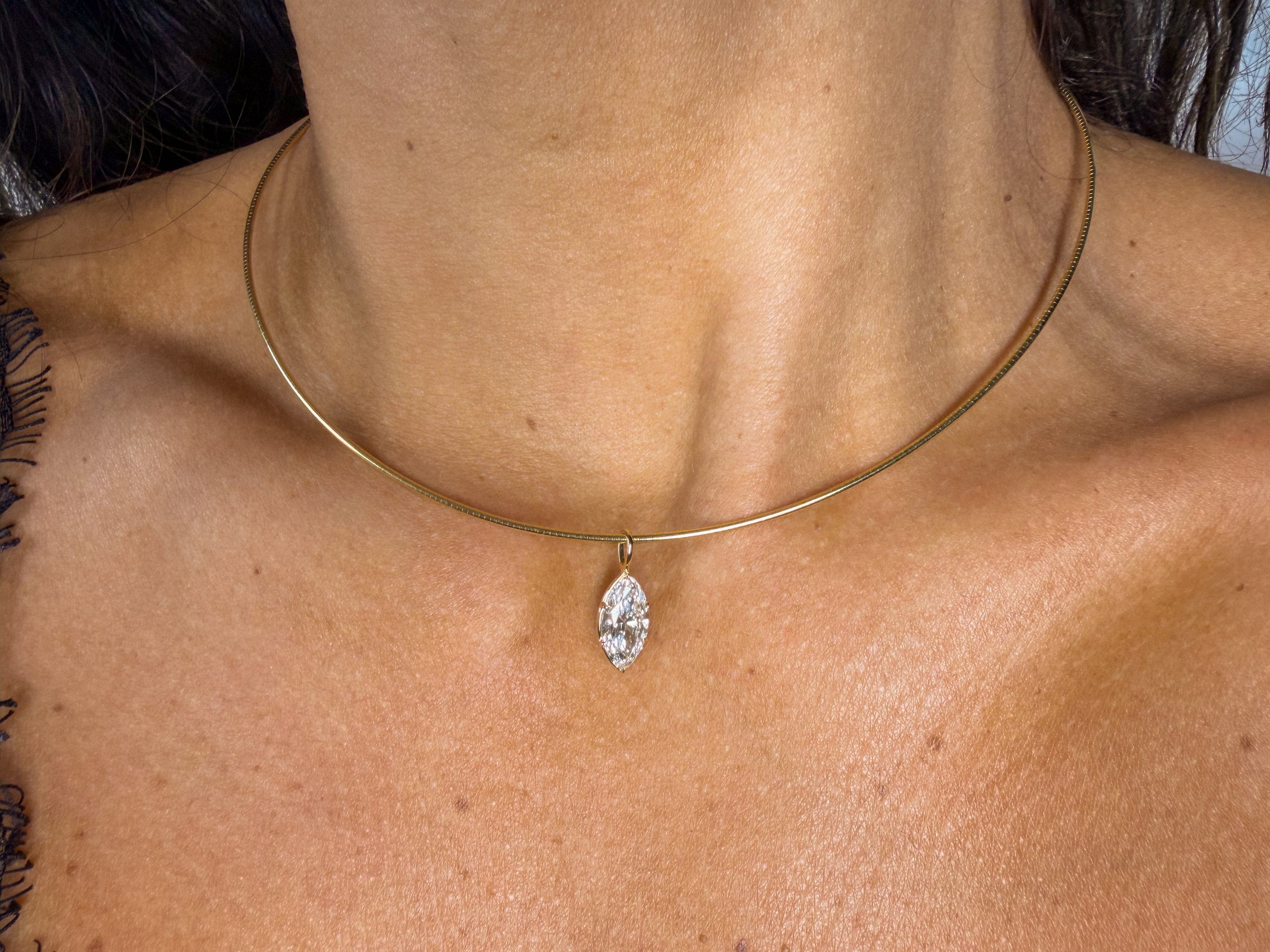Georgian Marquise Pendant Necklace