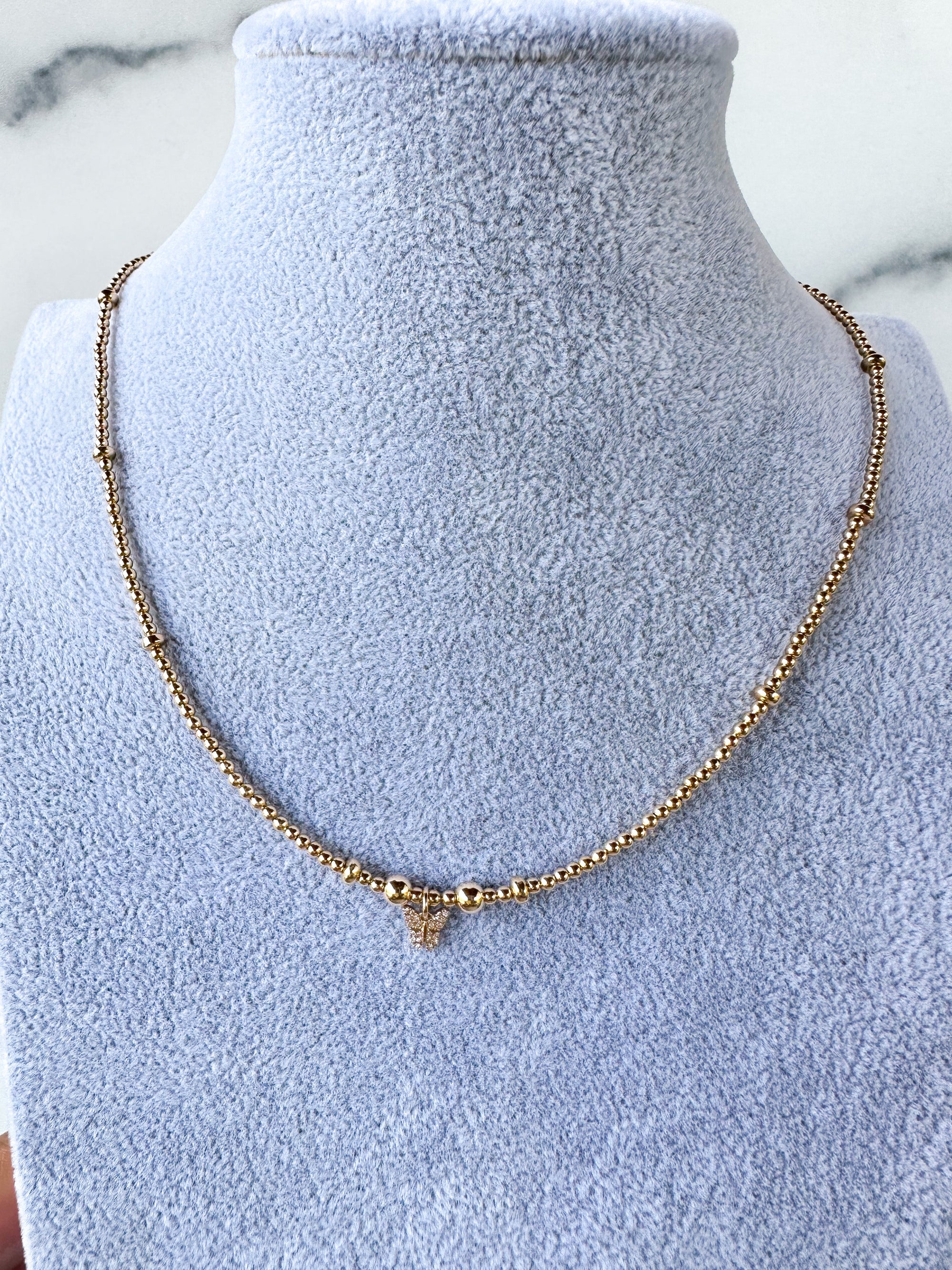 Diamond Mini Butterfly Necklace