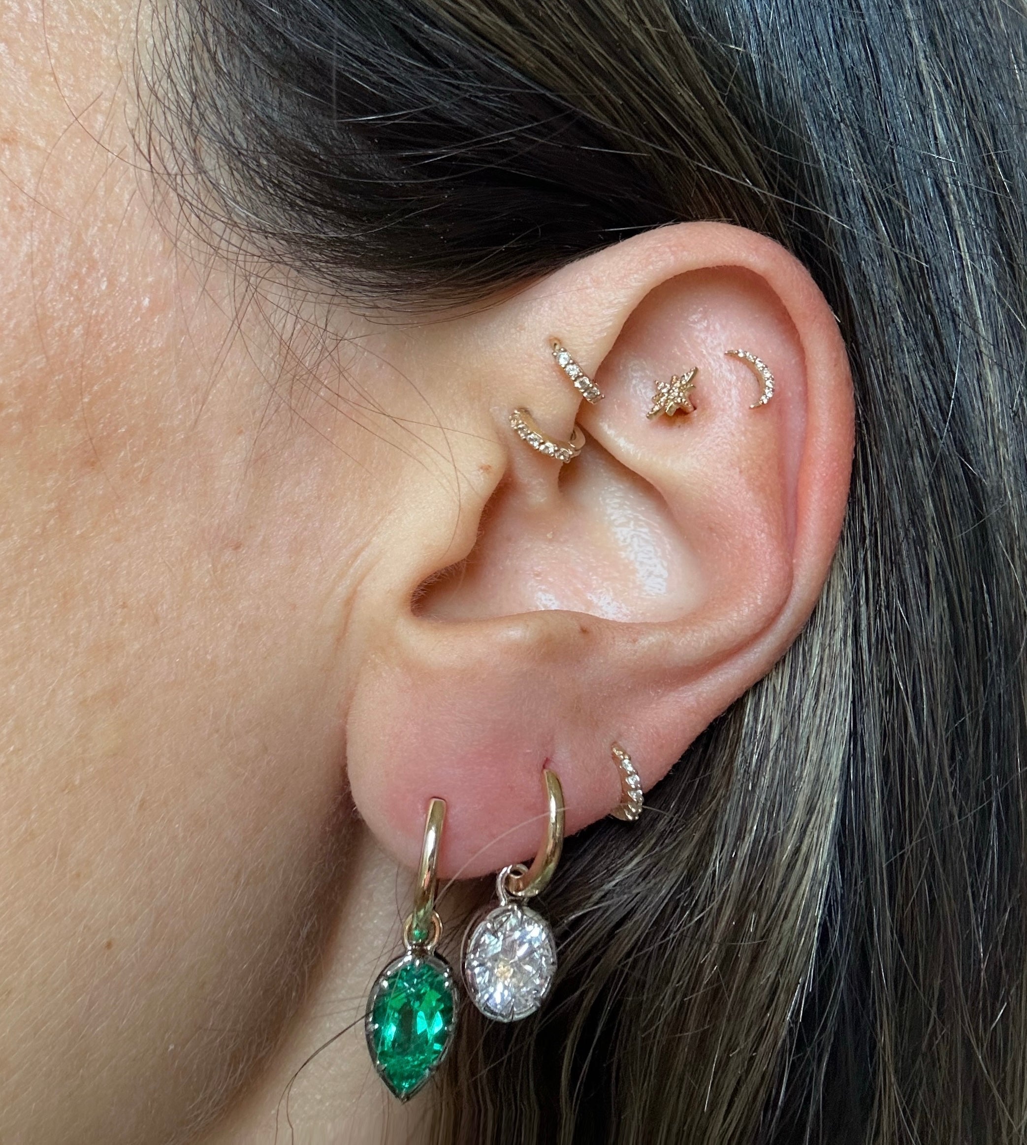 The Seraphine Round Diamond Earrings