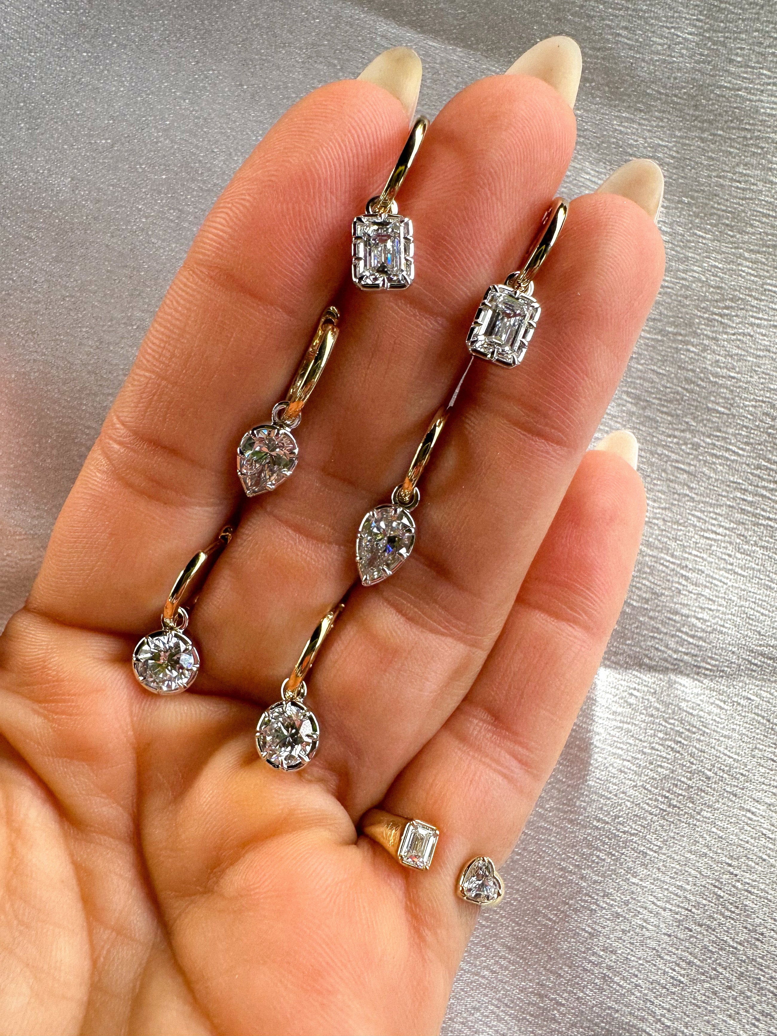 The Seraphine Pear Diamond Earrings