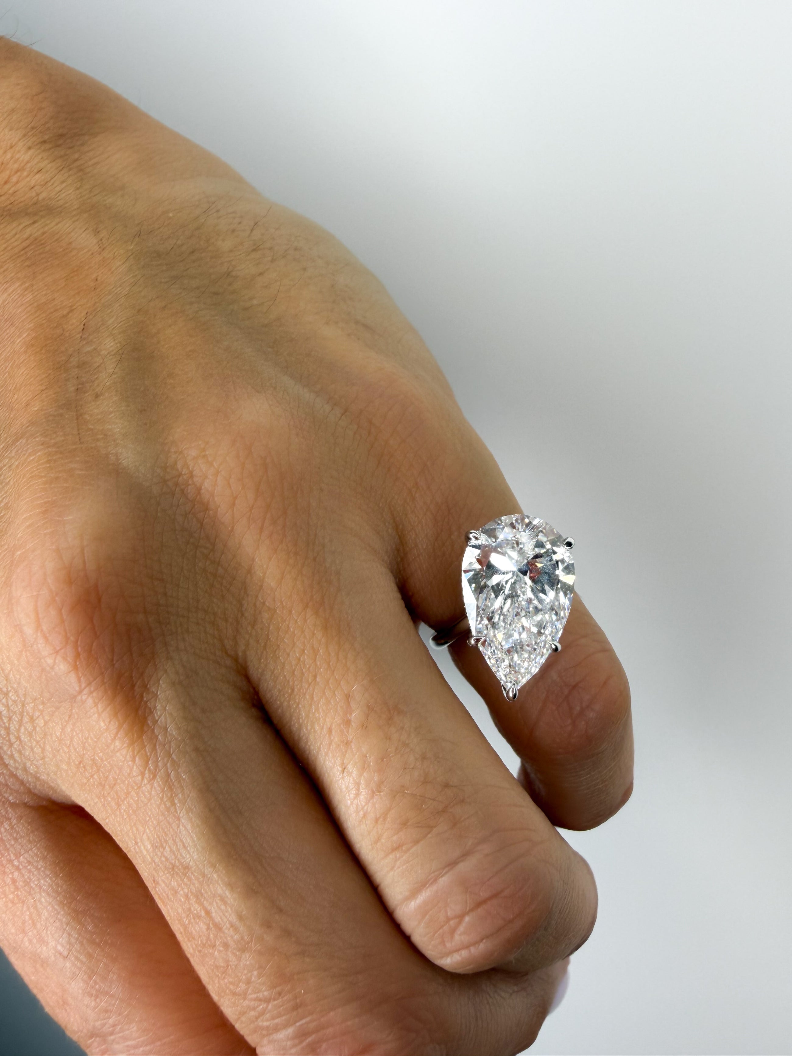 The Big Slanted Pear Ring