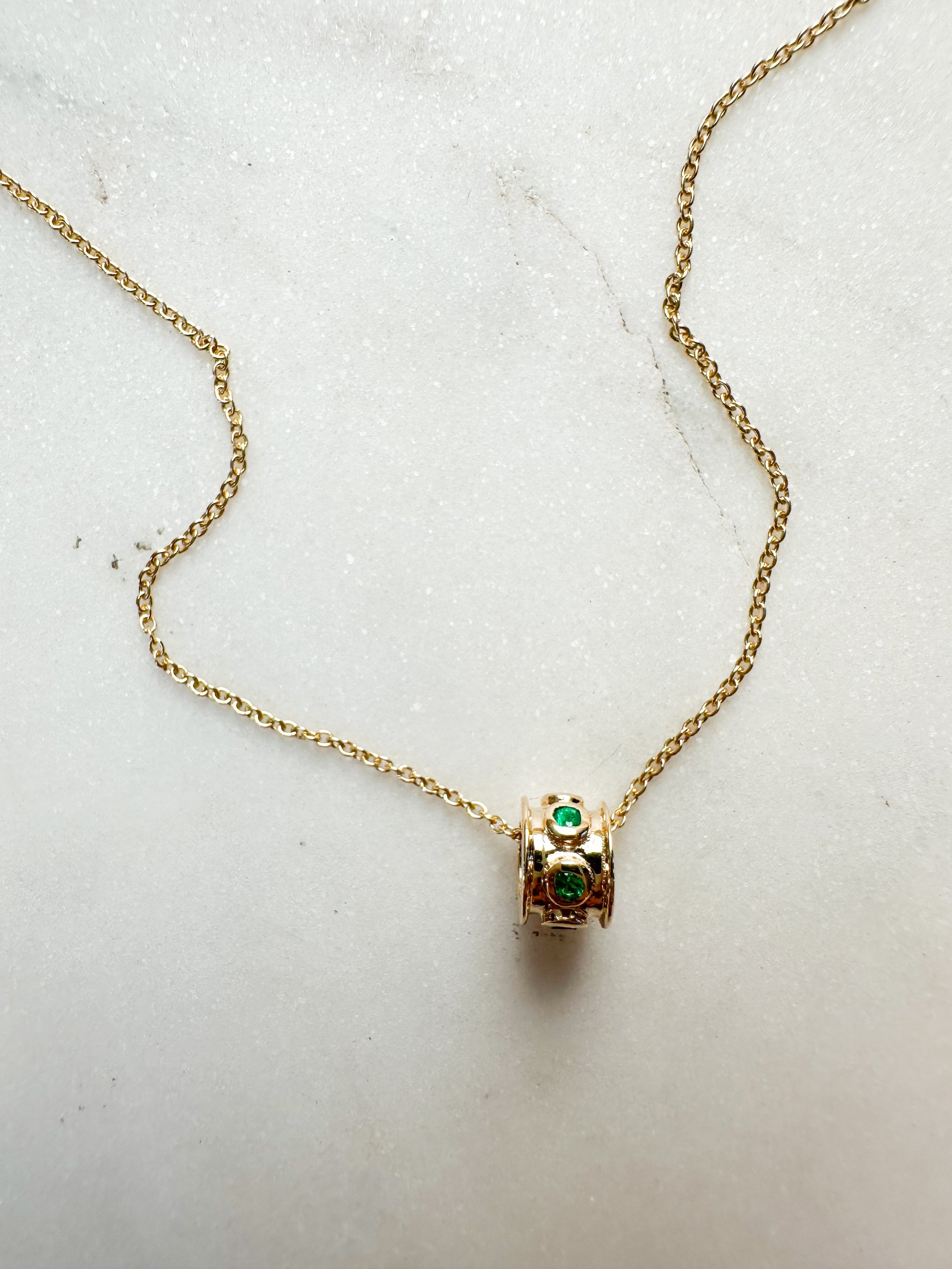 The Emerald Charm Necklace