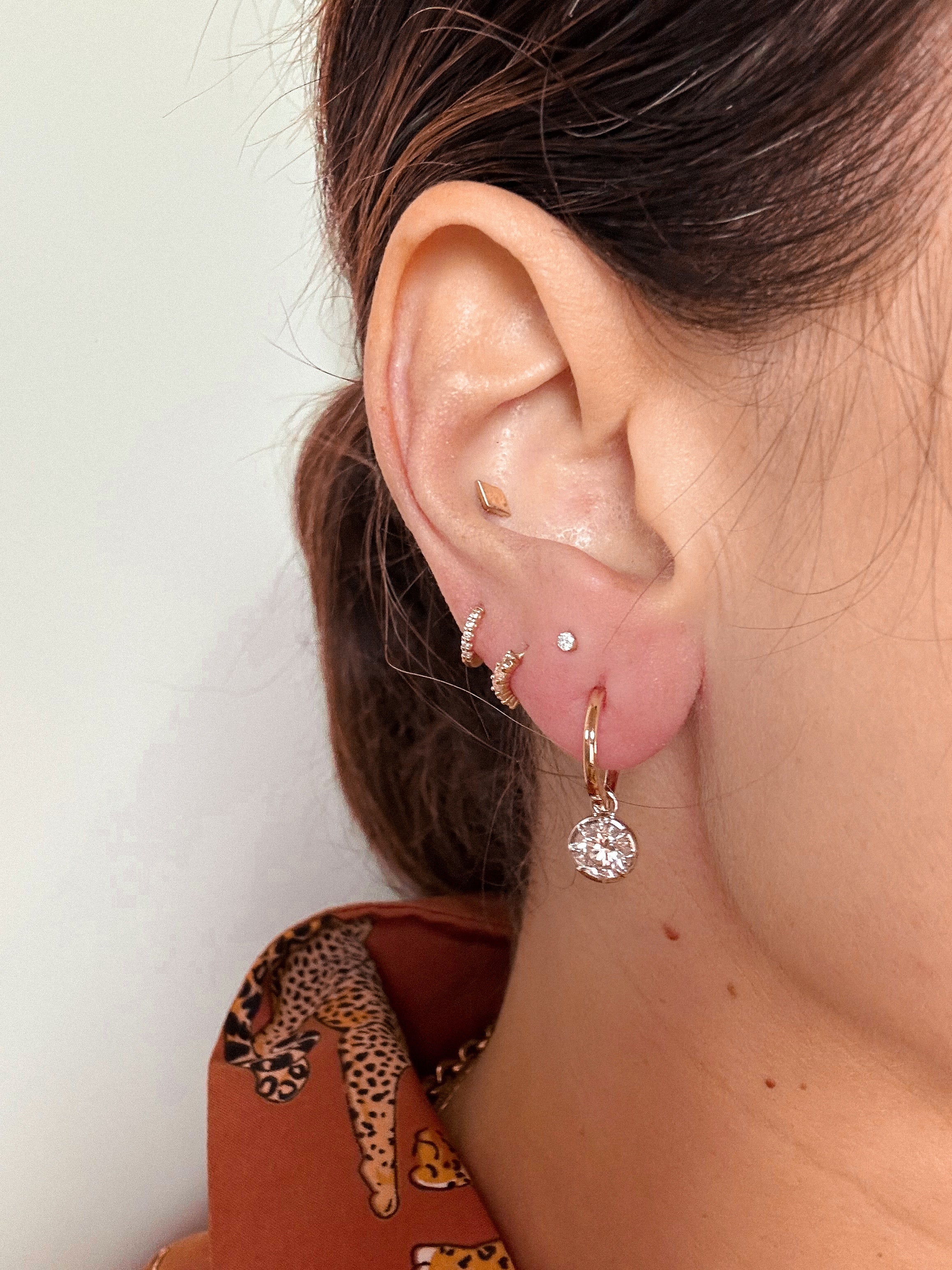 The Seraphine Round Diamond Earrings