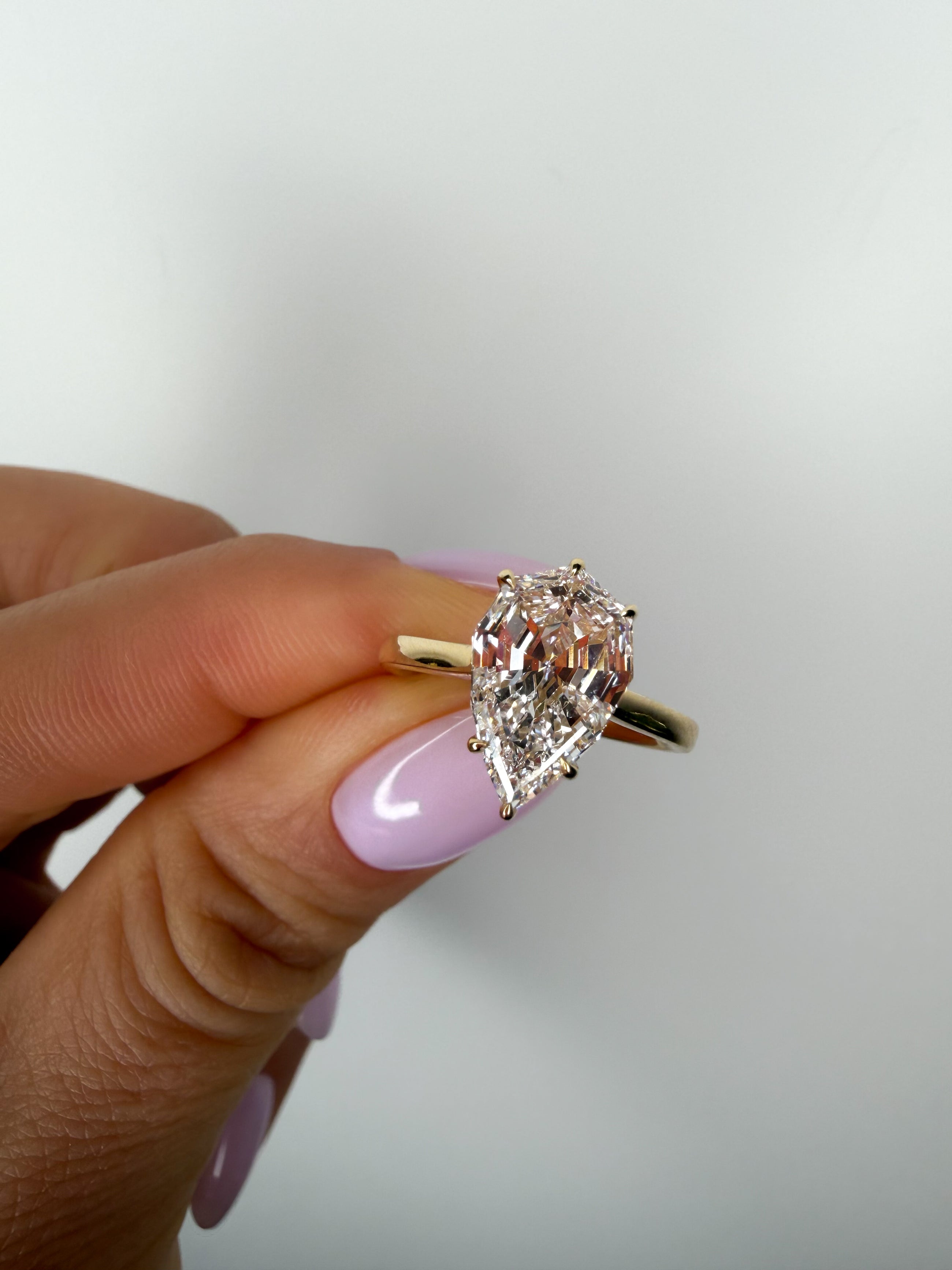 The Pear Shield Diamond Ring