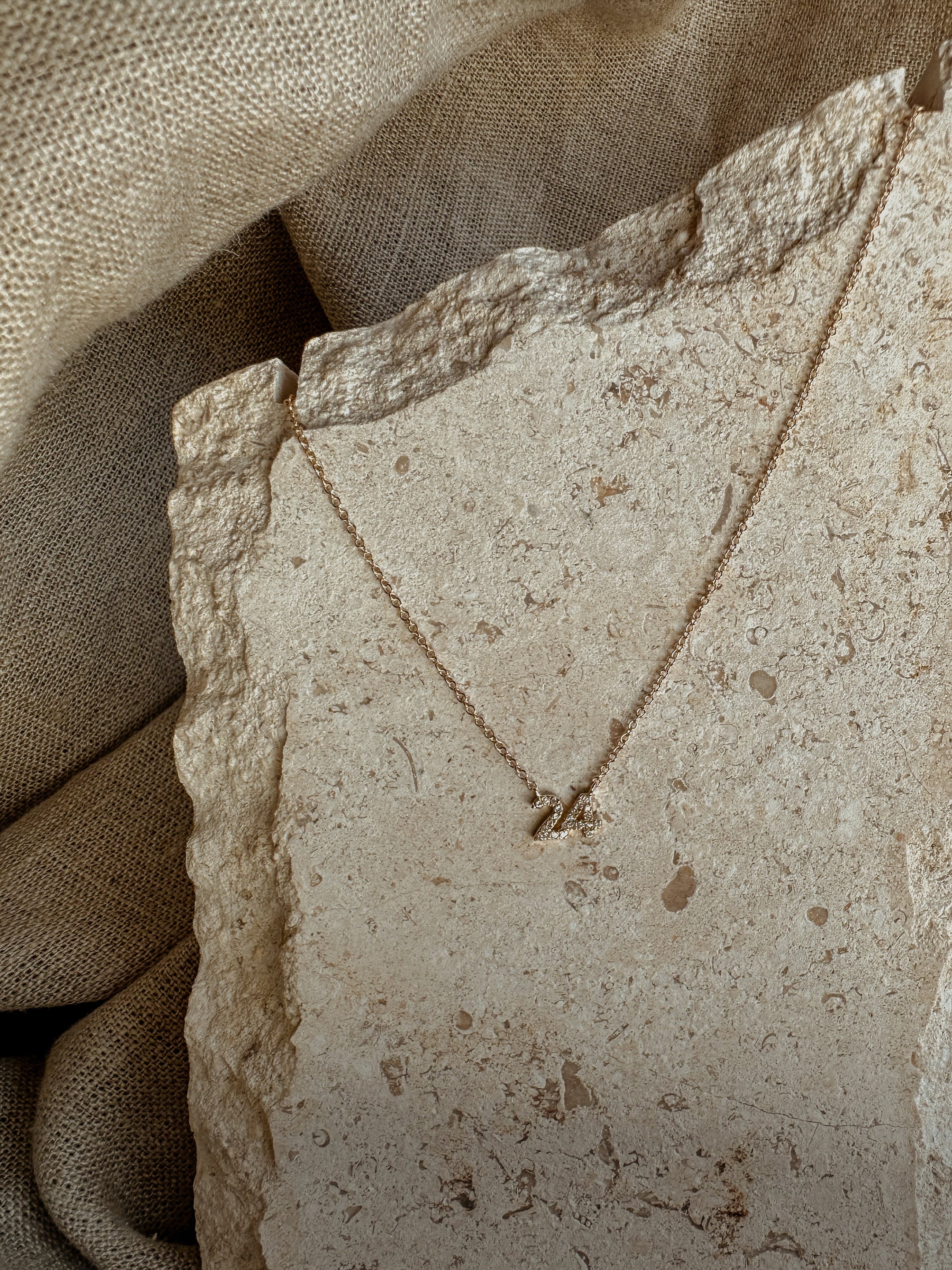 Nano Diamond Number Necklace