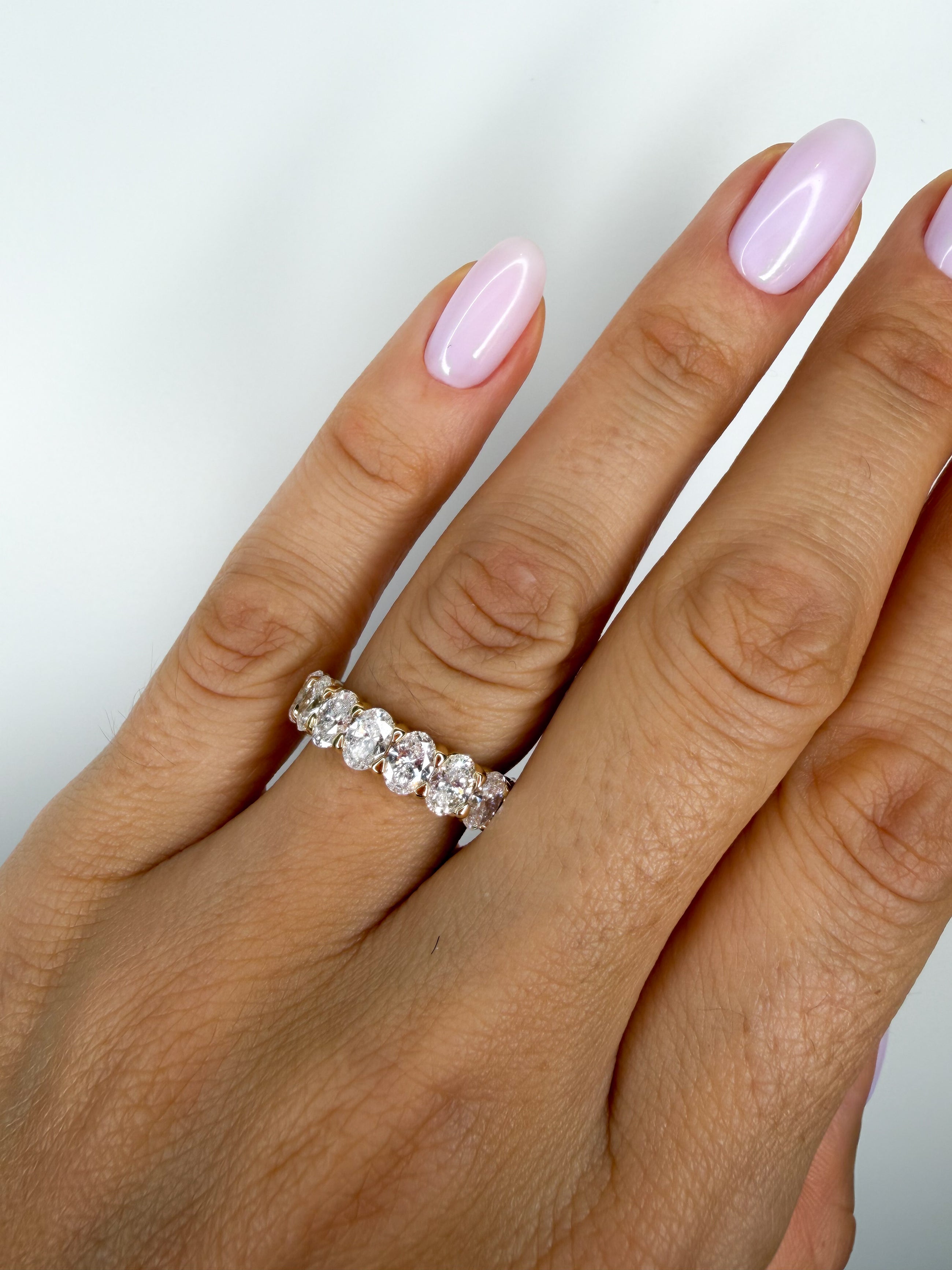 Low Profile Oval Eternity Band