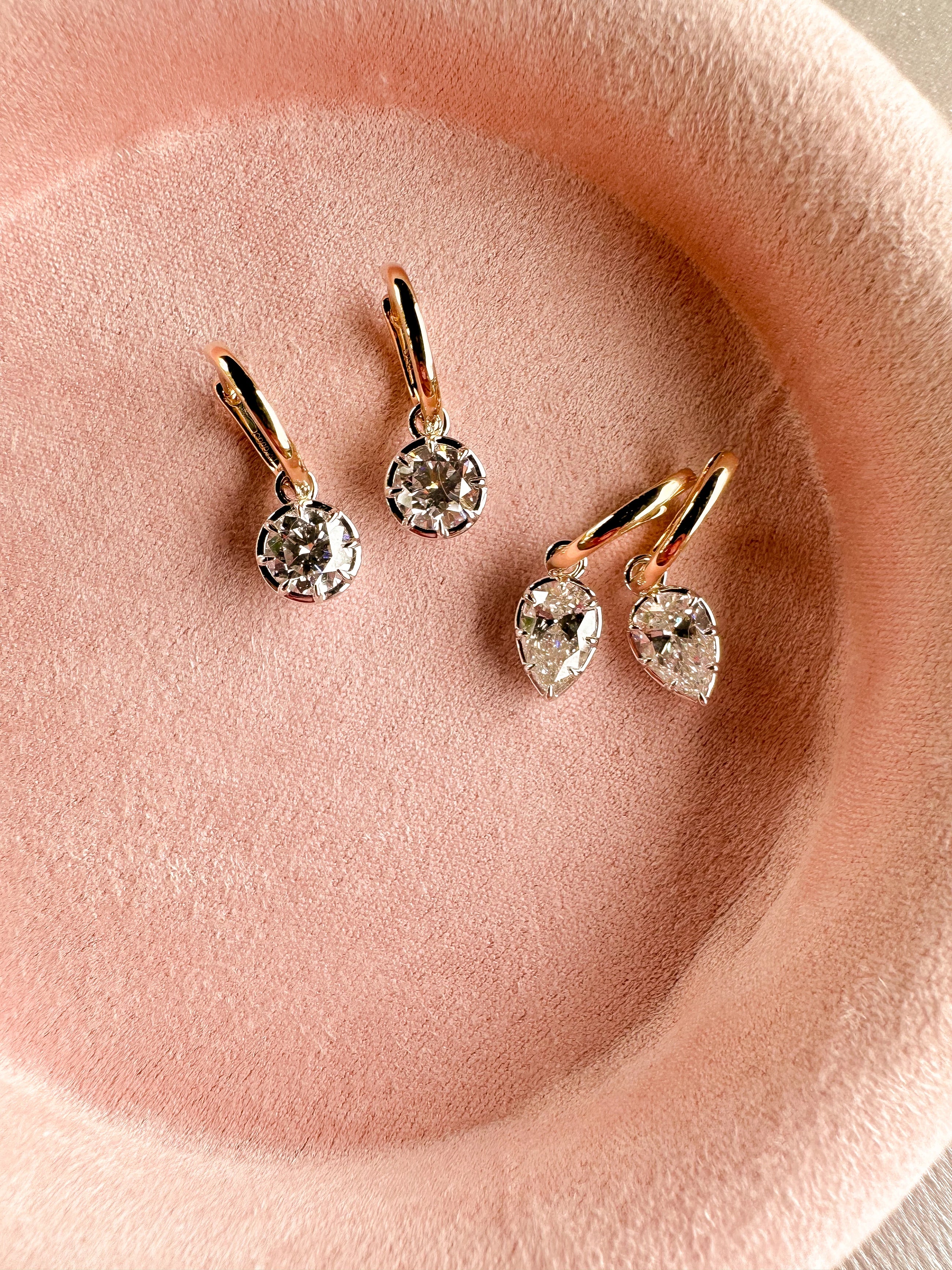 The Seraphine Pear Diamond Earrings