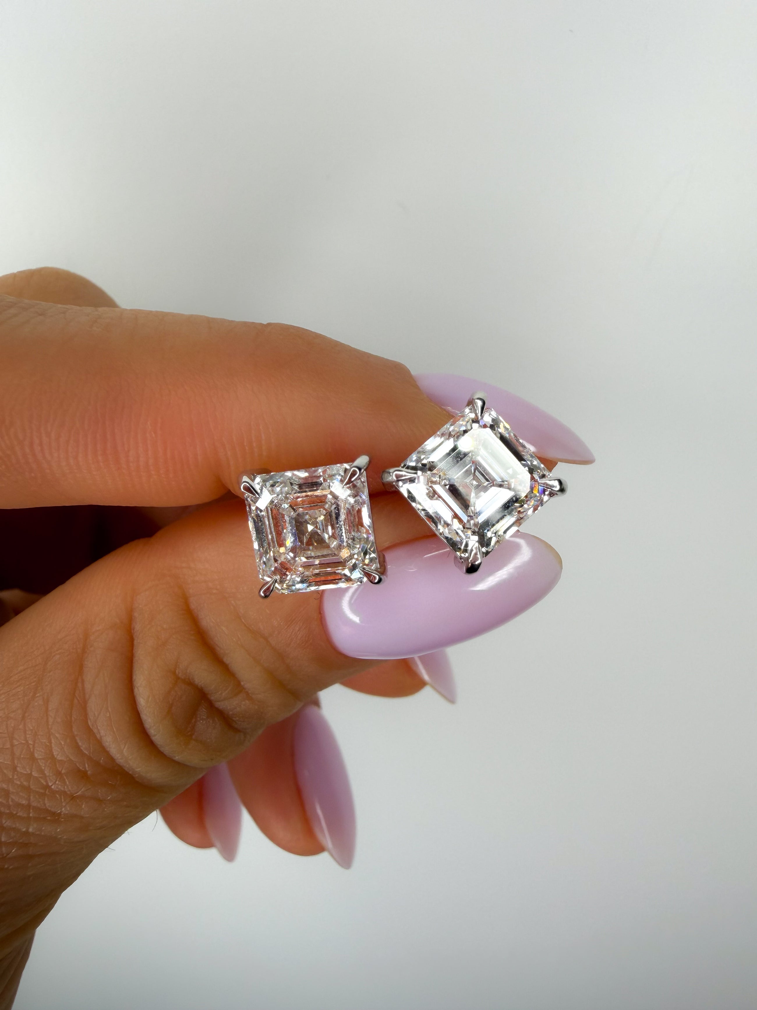 The Power Play - Asscher Cut 6ctw Diamond Studs