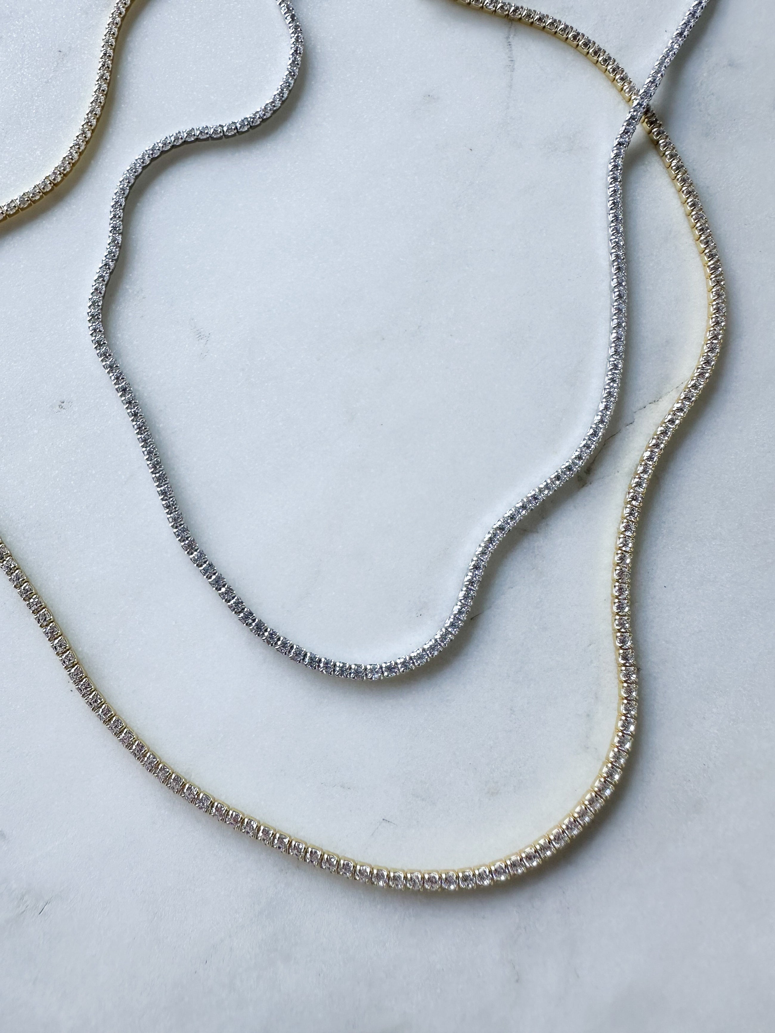 The Faux Diamond Tennis Necklace