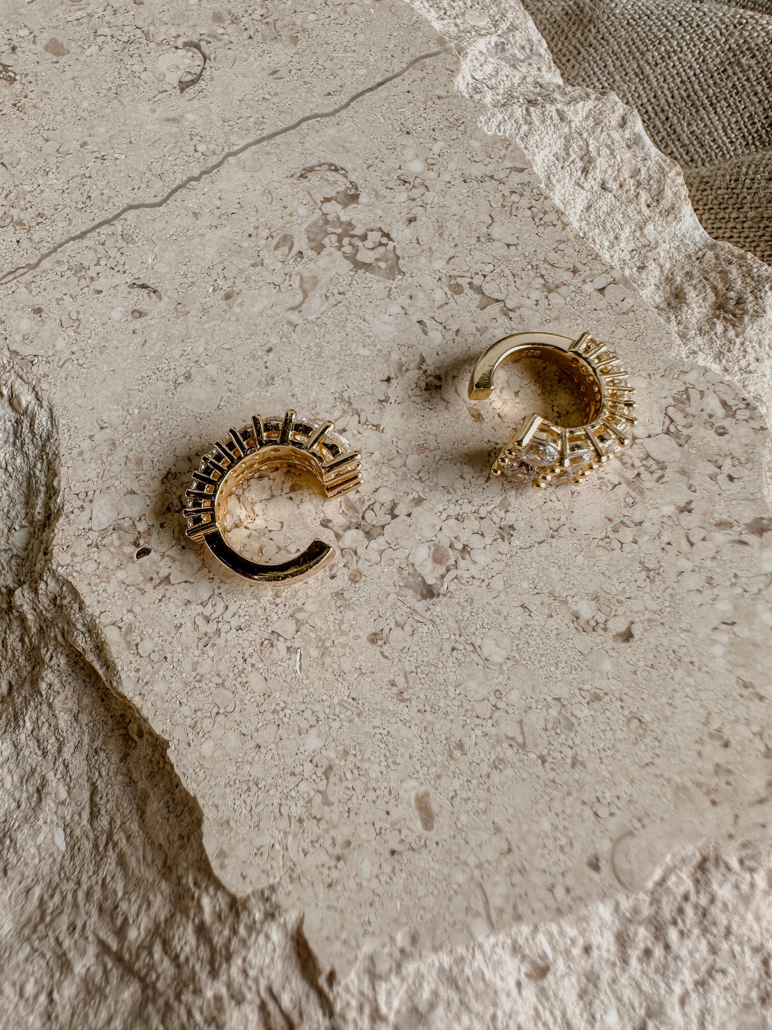 Double Crystal Ear Cuffs