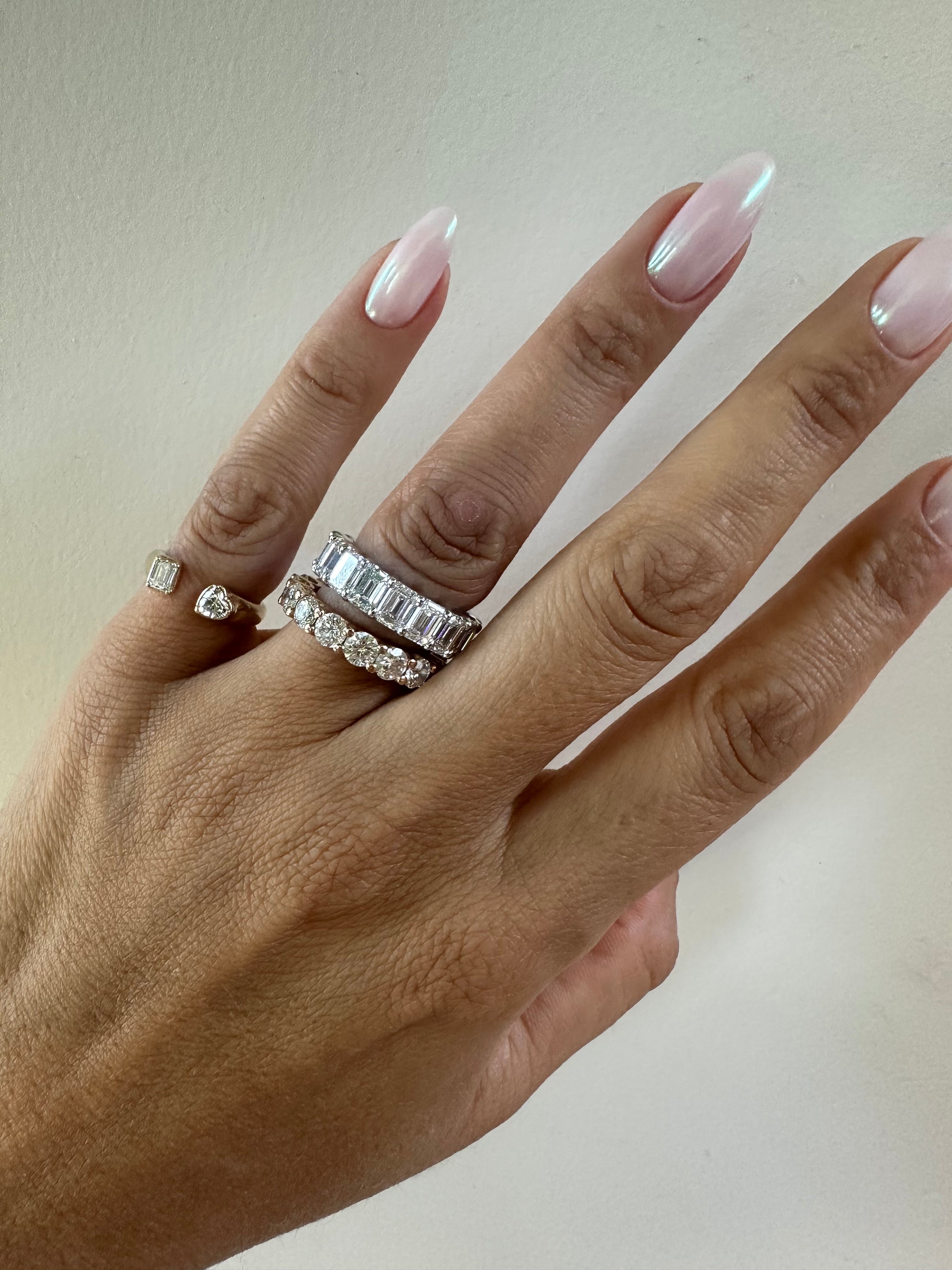 The Icon Emerald Eternity Band