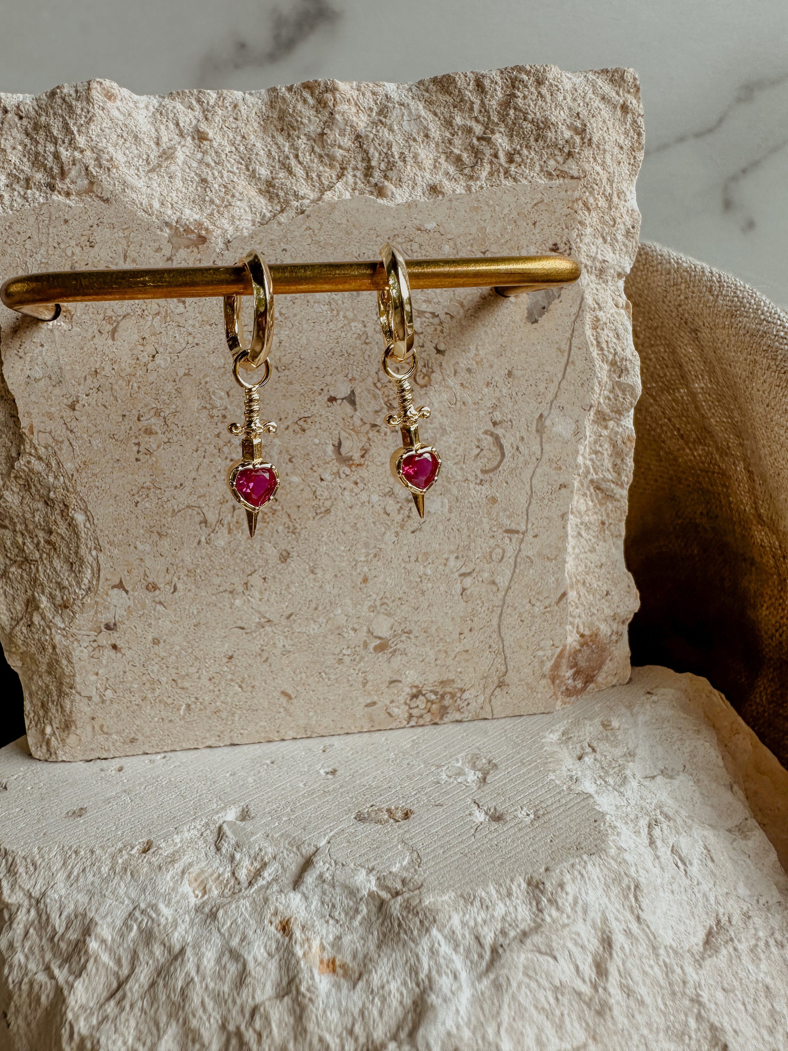 Pierced Heart Earrings