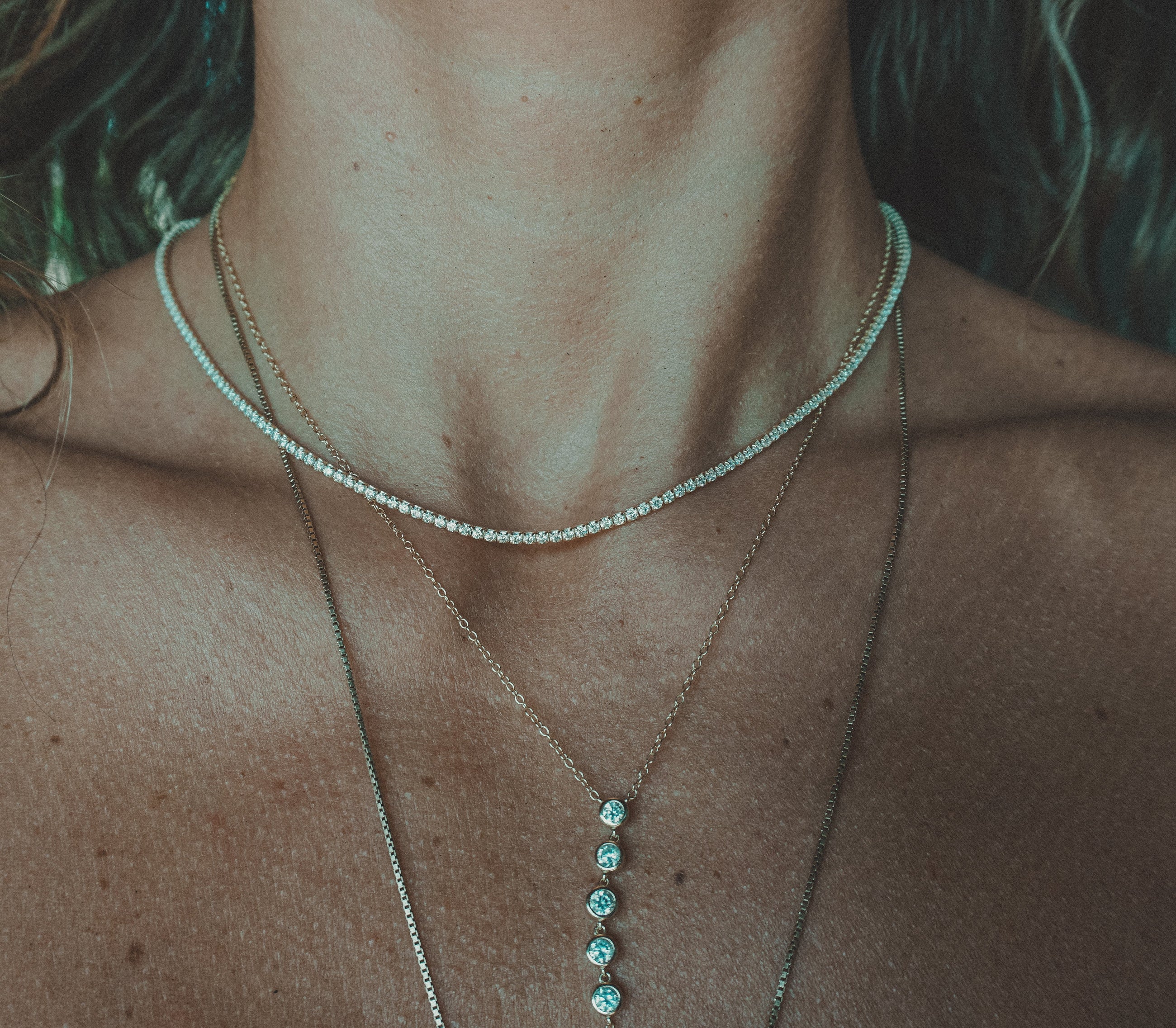 The Faux Diamond Tennis Necklace