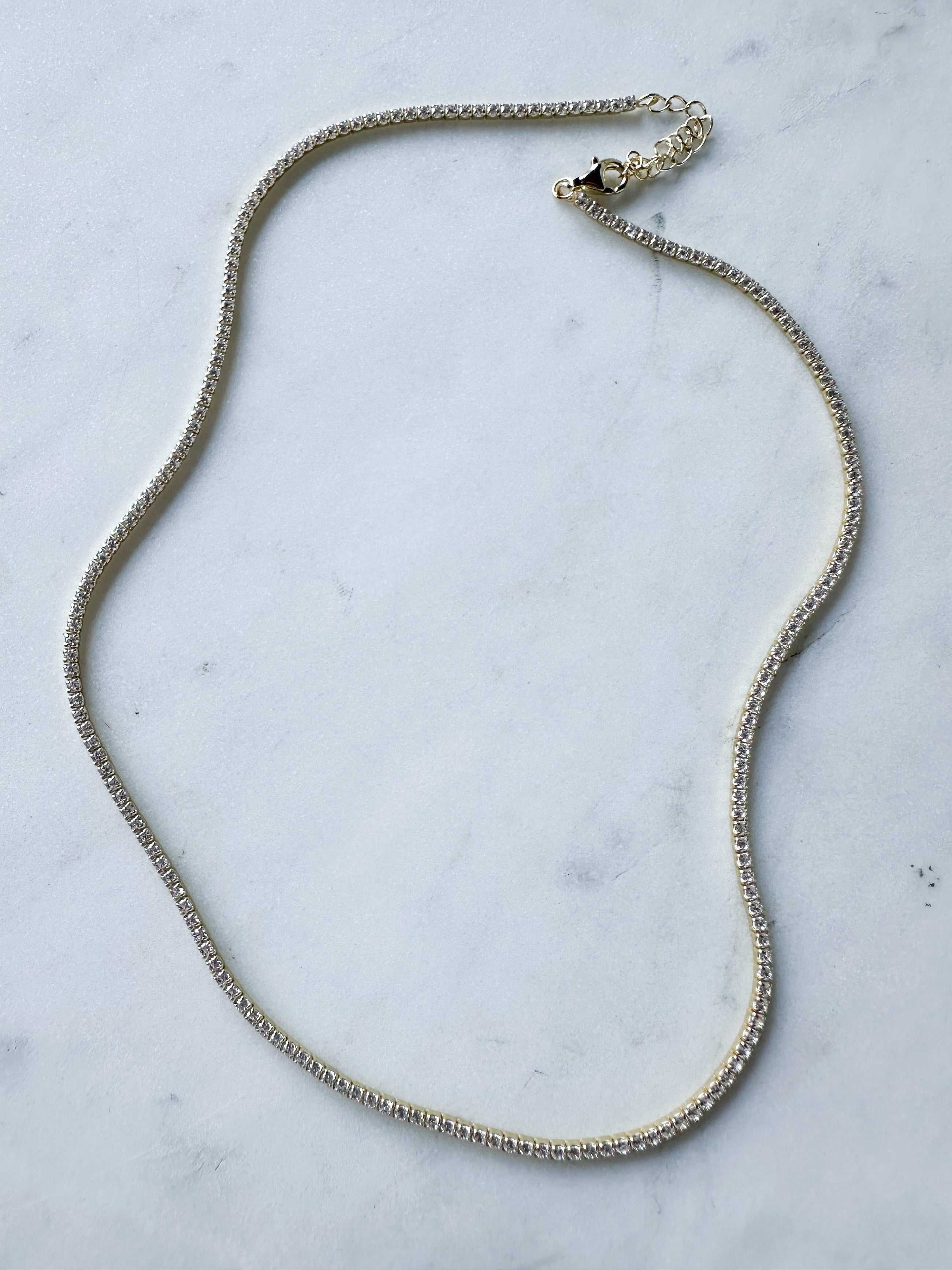 The Faux Diamond Tennis Necklace