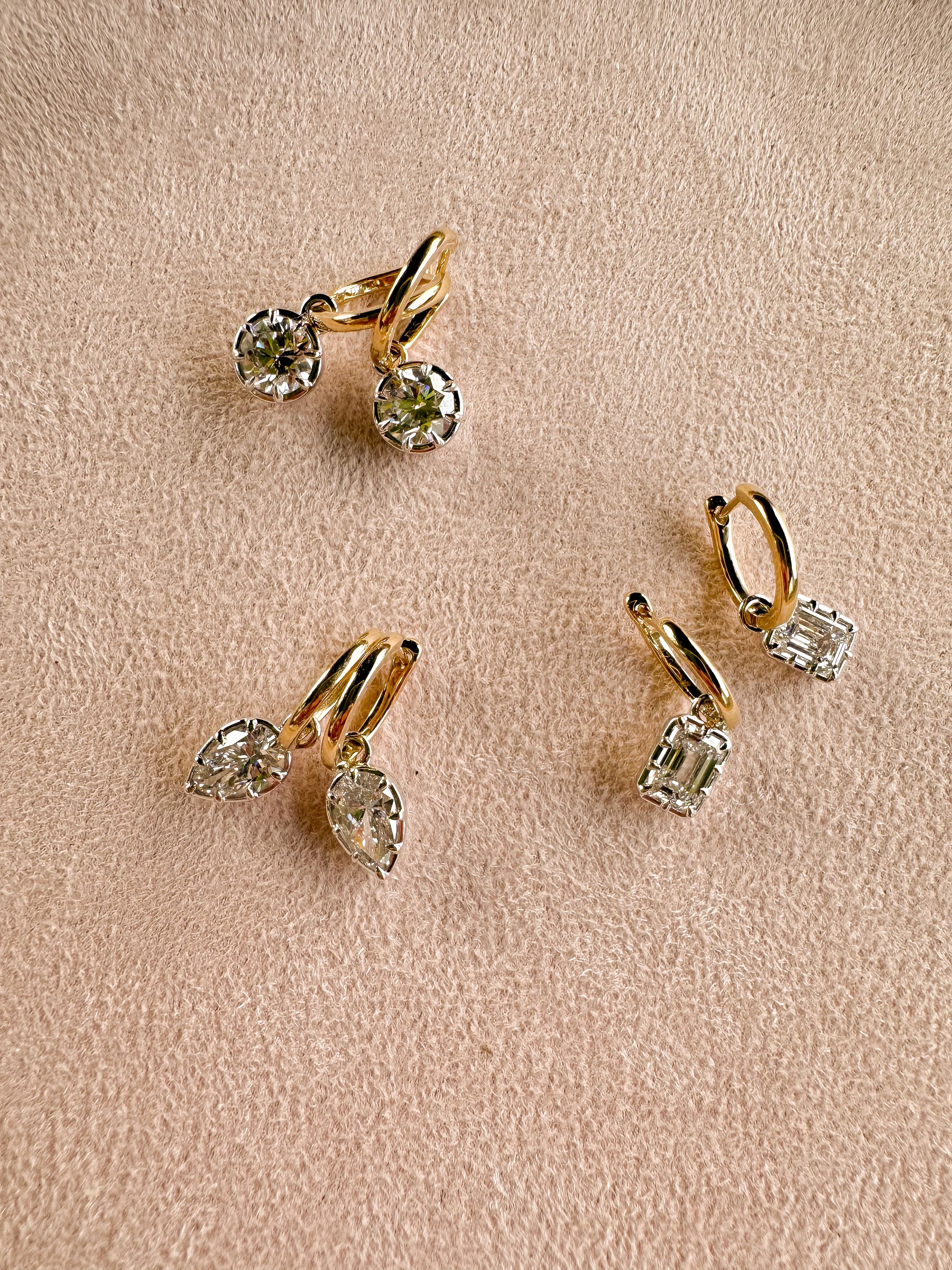 The Seraphine Emerald Diamond Earrings