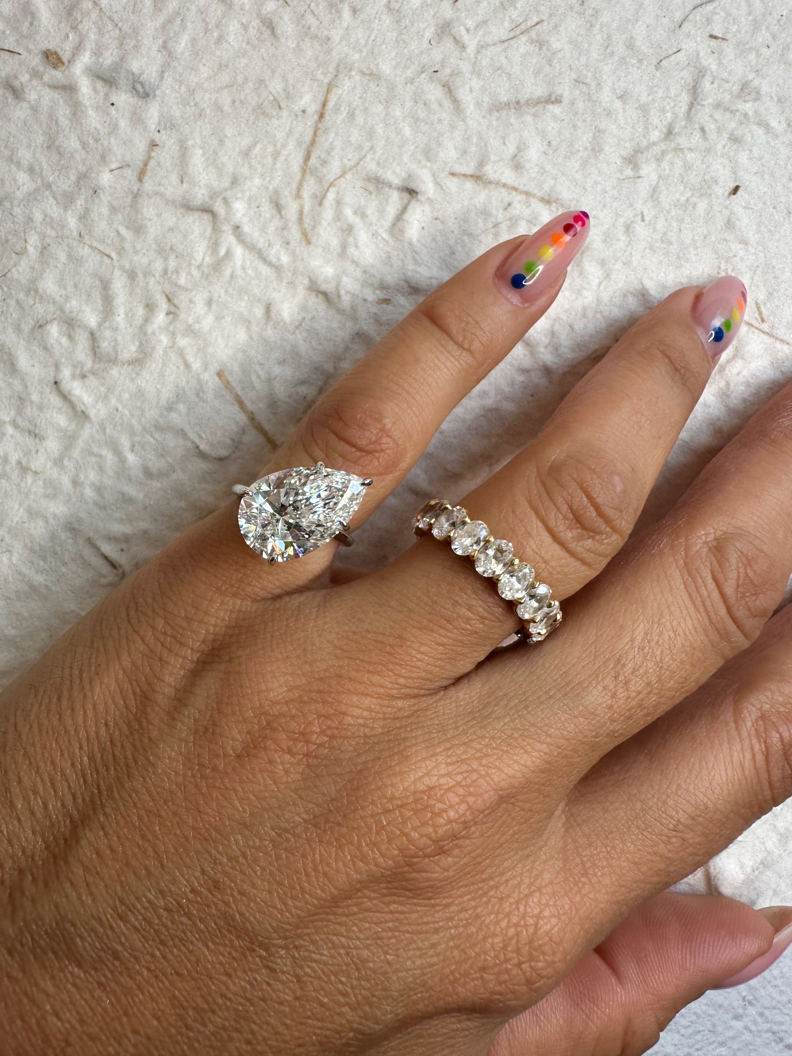 The Big Slanted Pear Ring