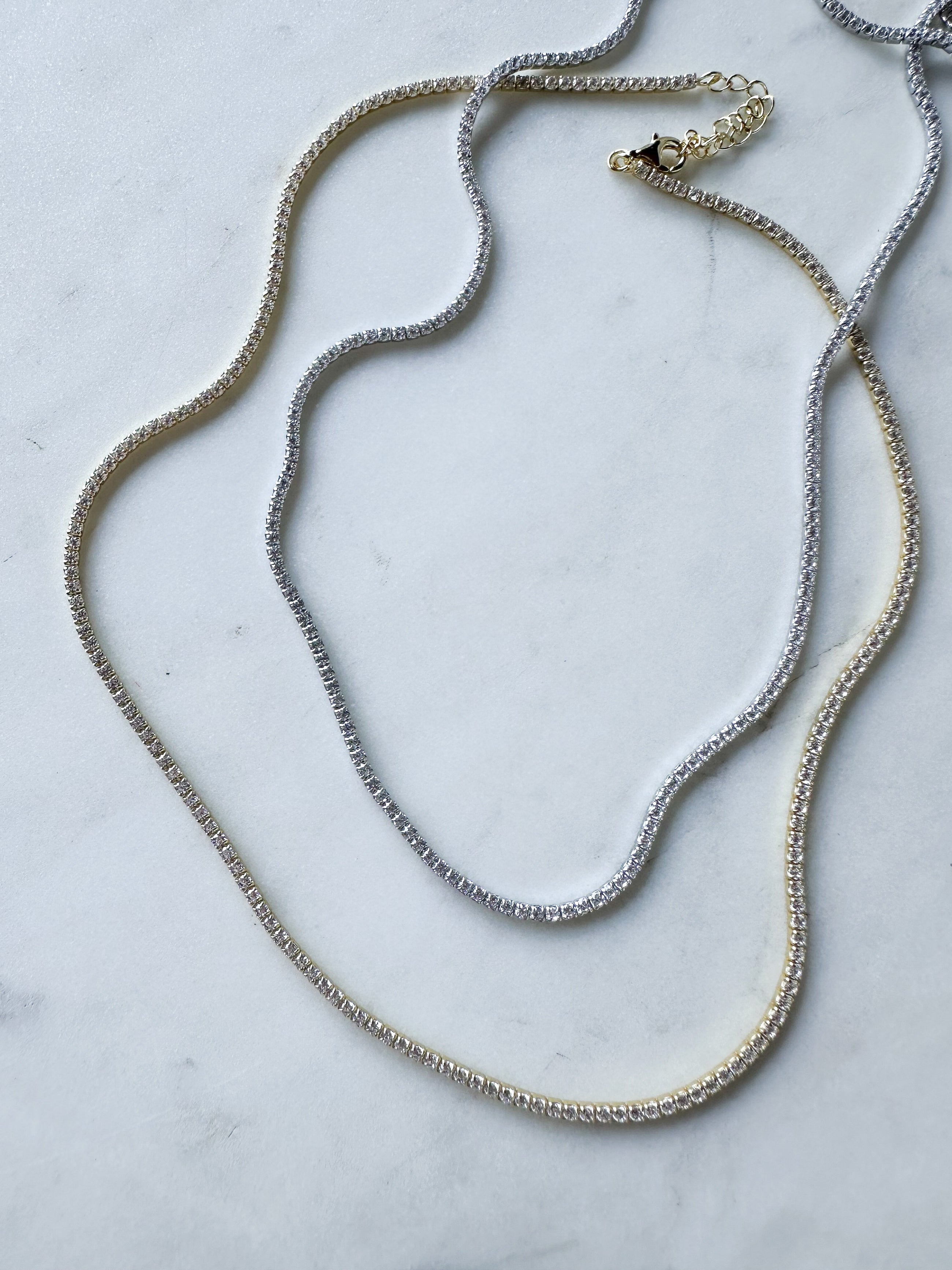 The Faux Diamond Tennis Necklace