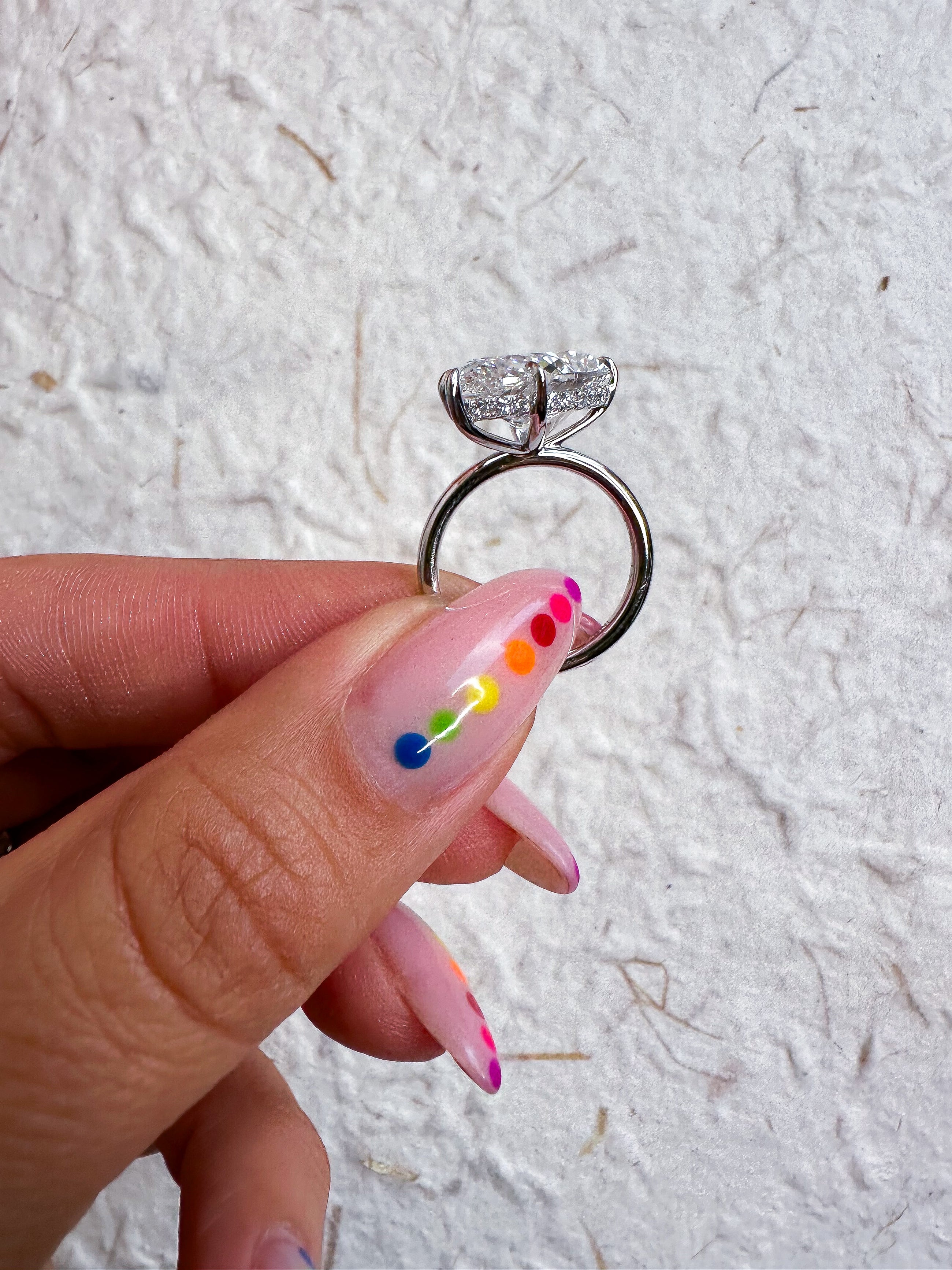 The Big Slanted Pear Ring