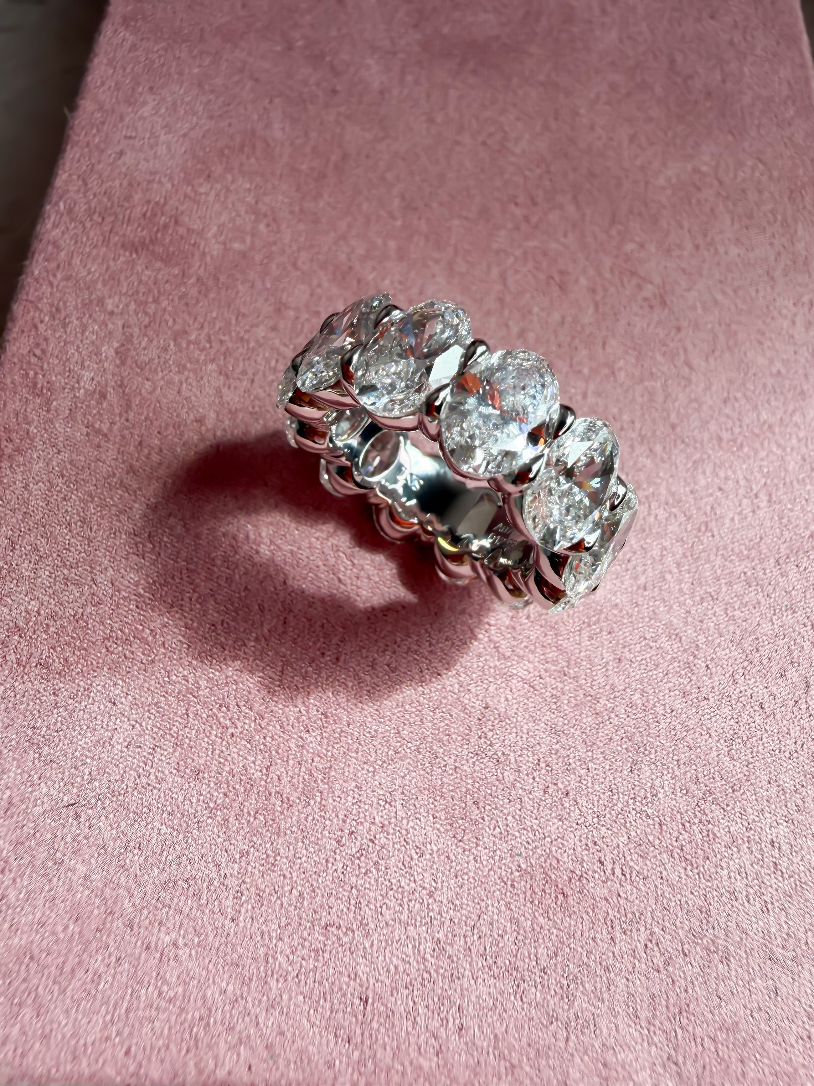 Low Profile Oval Eternity Band