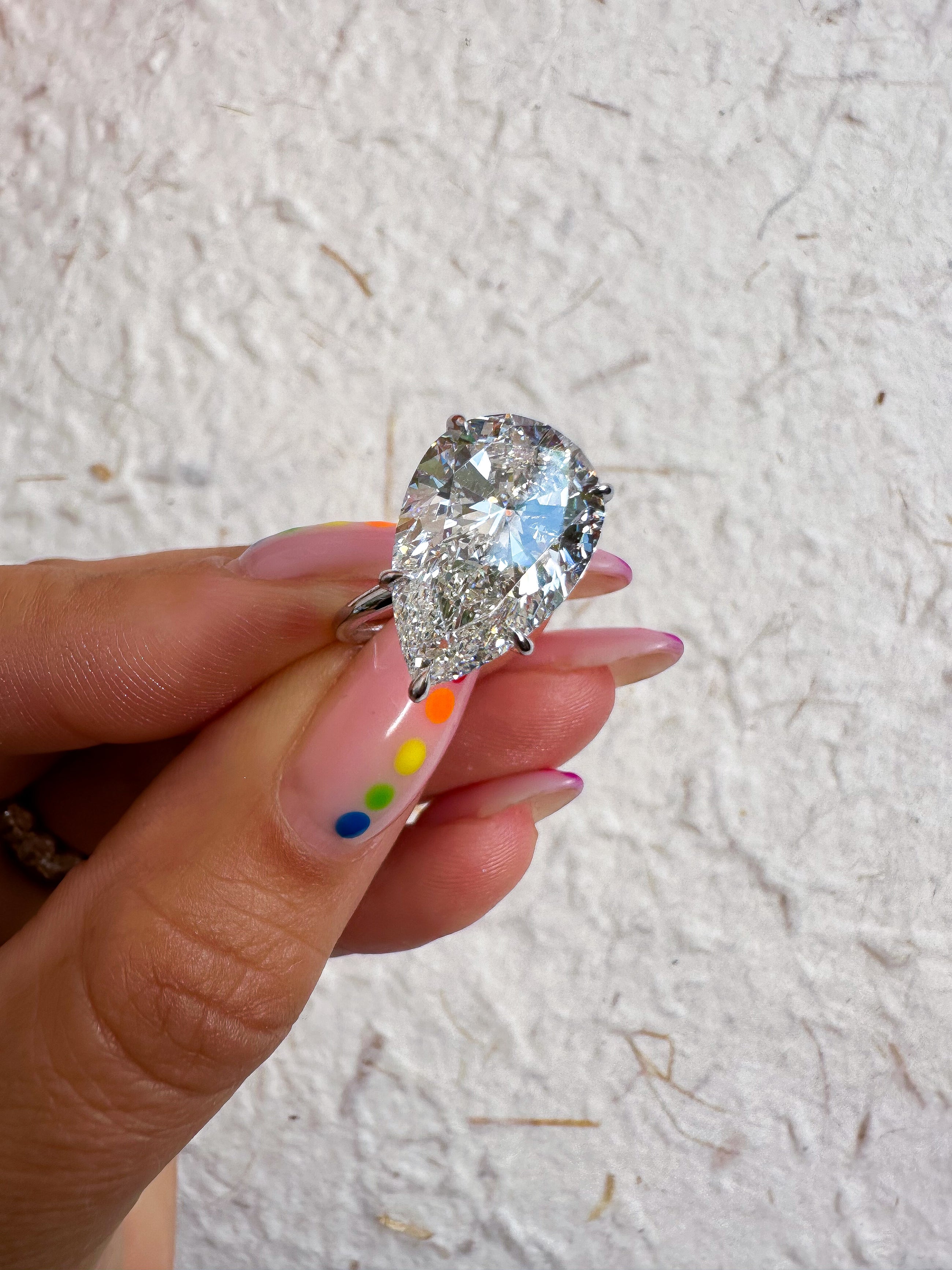 The Big Slanted Pear Ring