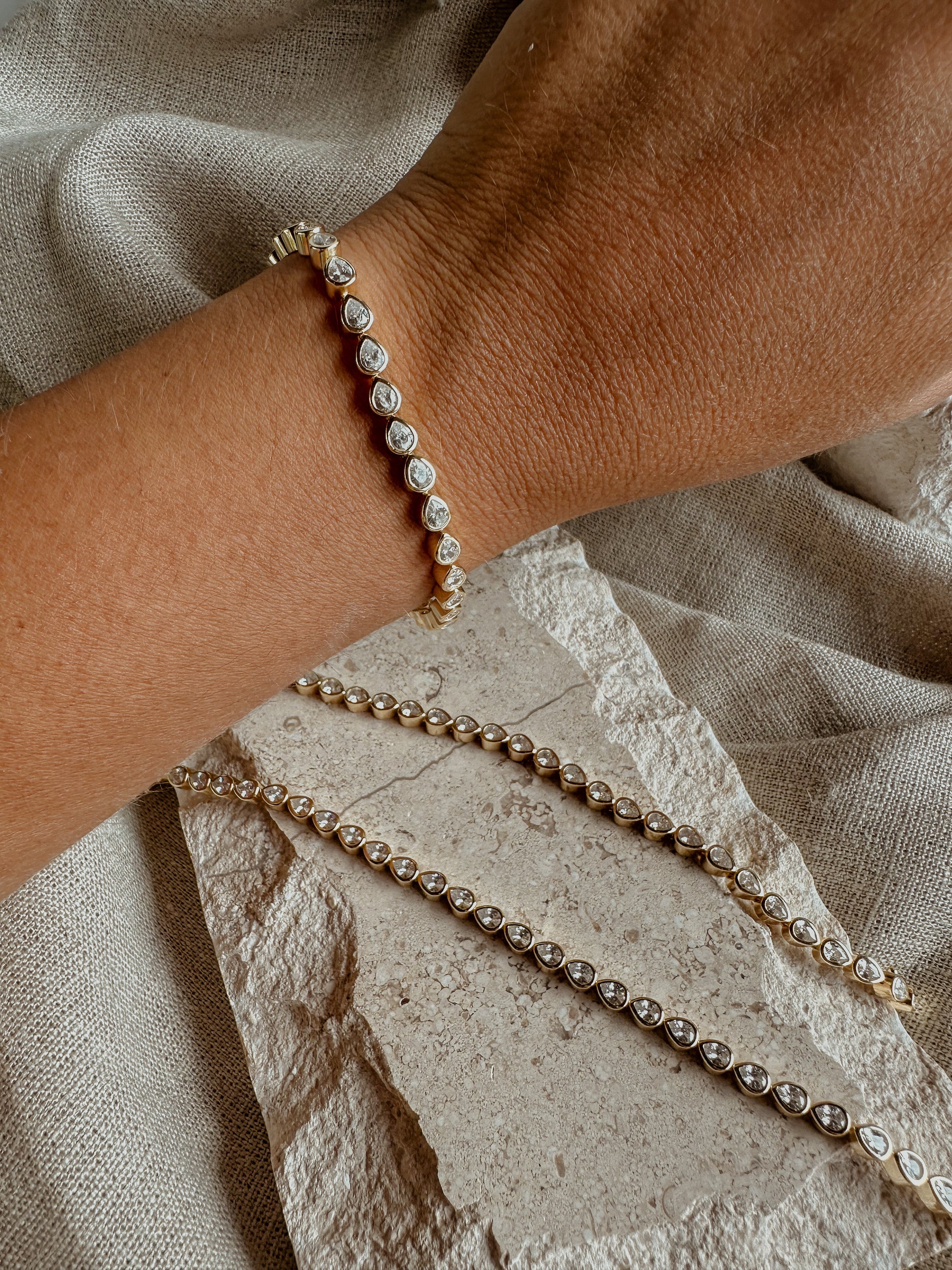 Pear Tennis Bracelet