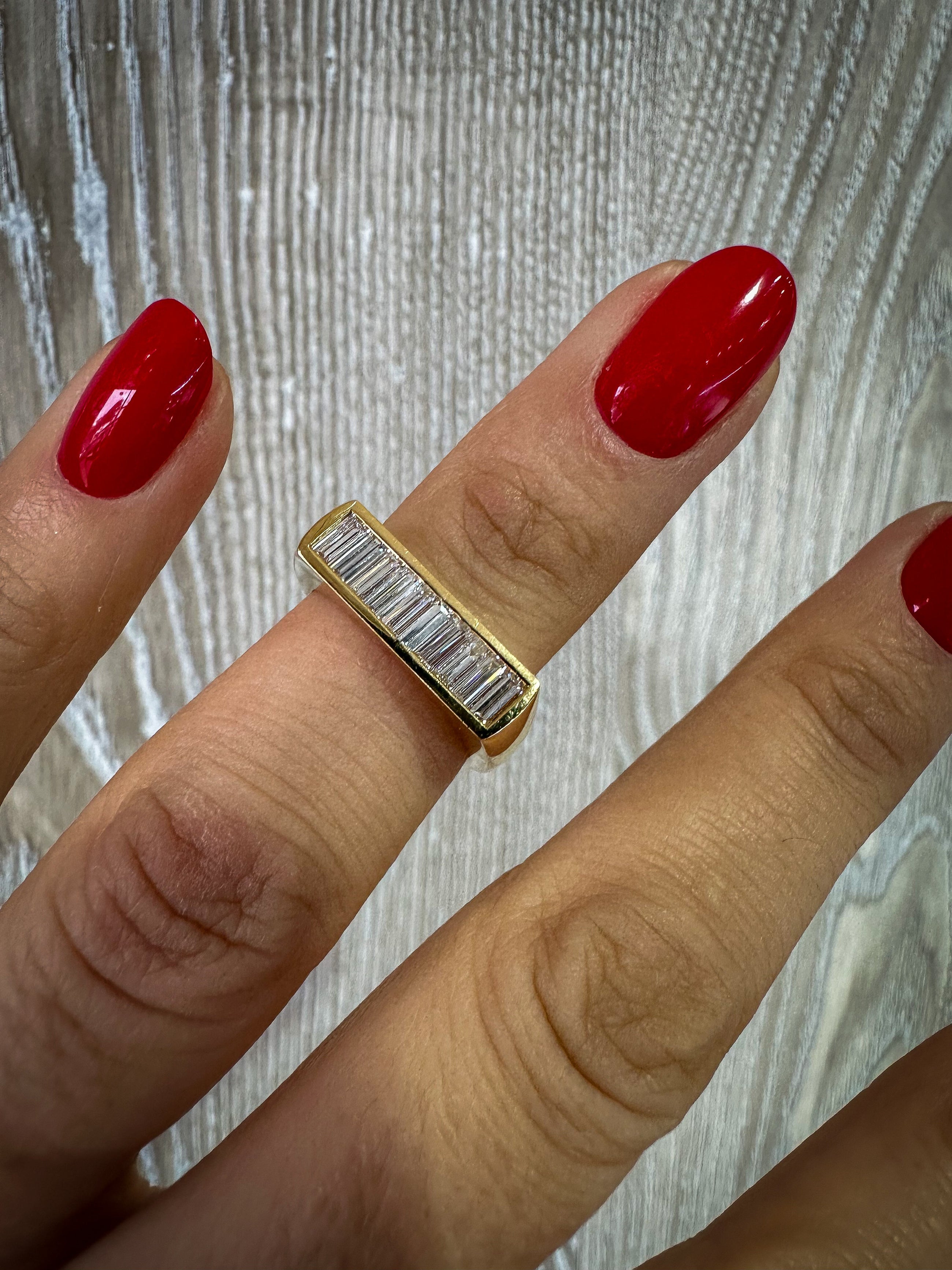 The Bar Baguette Ring