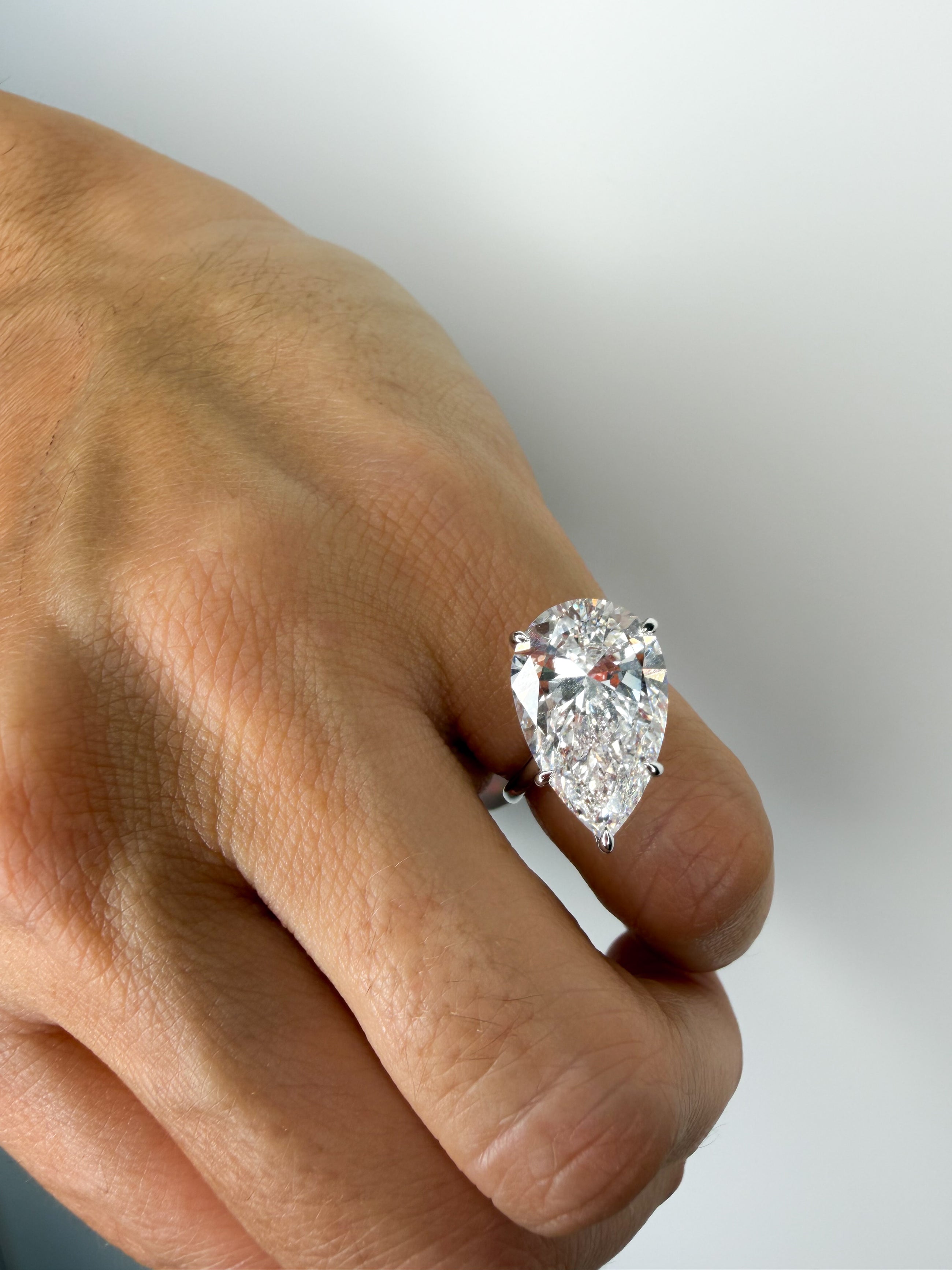 The Big Slanted Pear Ring