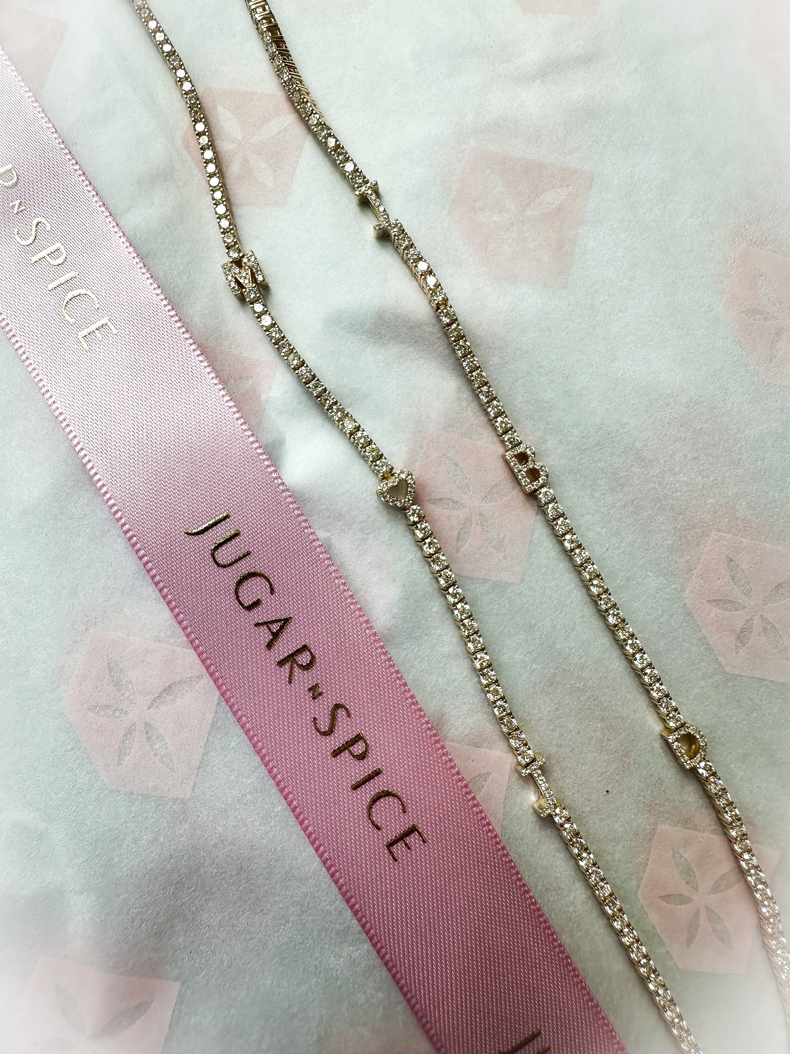 Custom Initial Diamond Tennis Bracelet