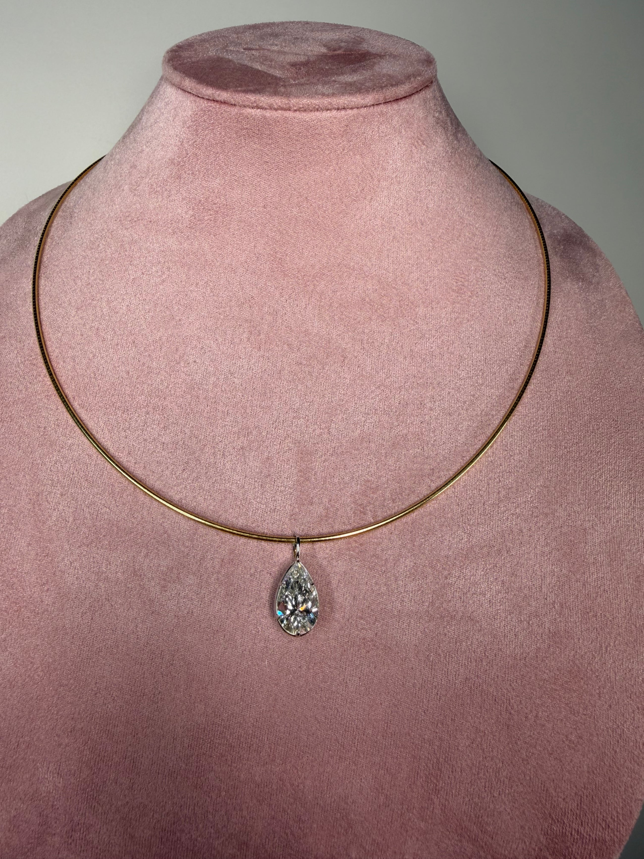 Georgian Pear Pendant Necklace