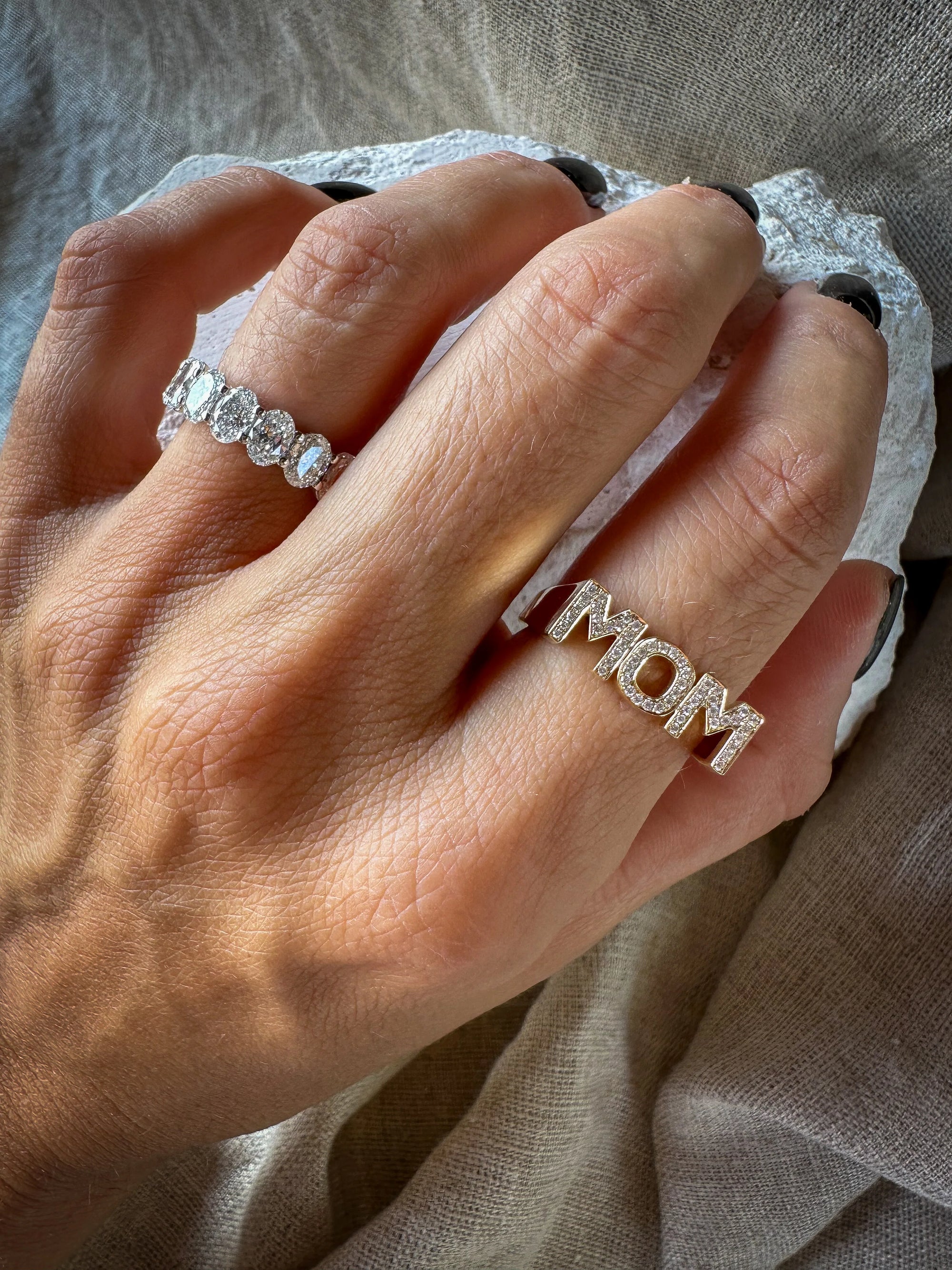 Diamond MOM Ring