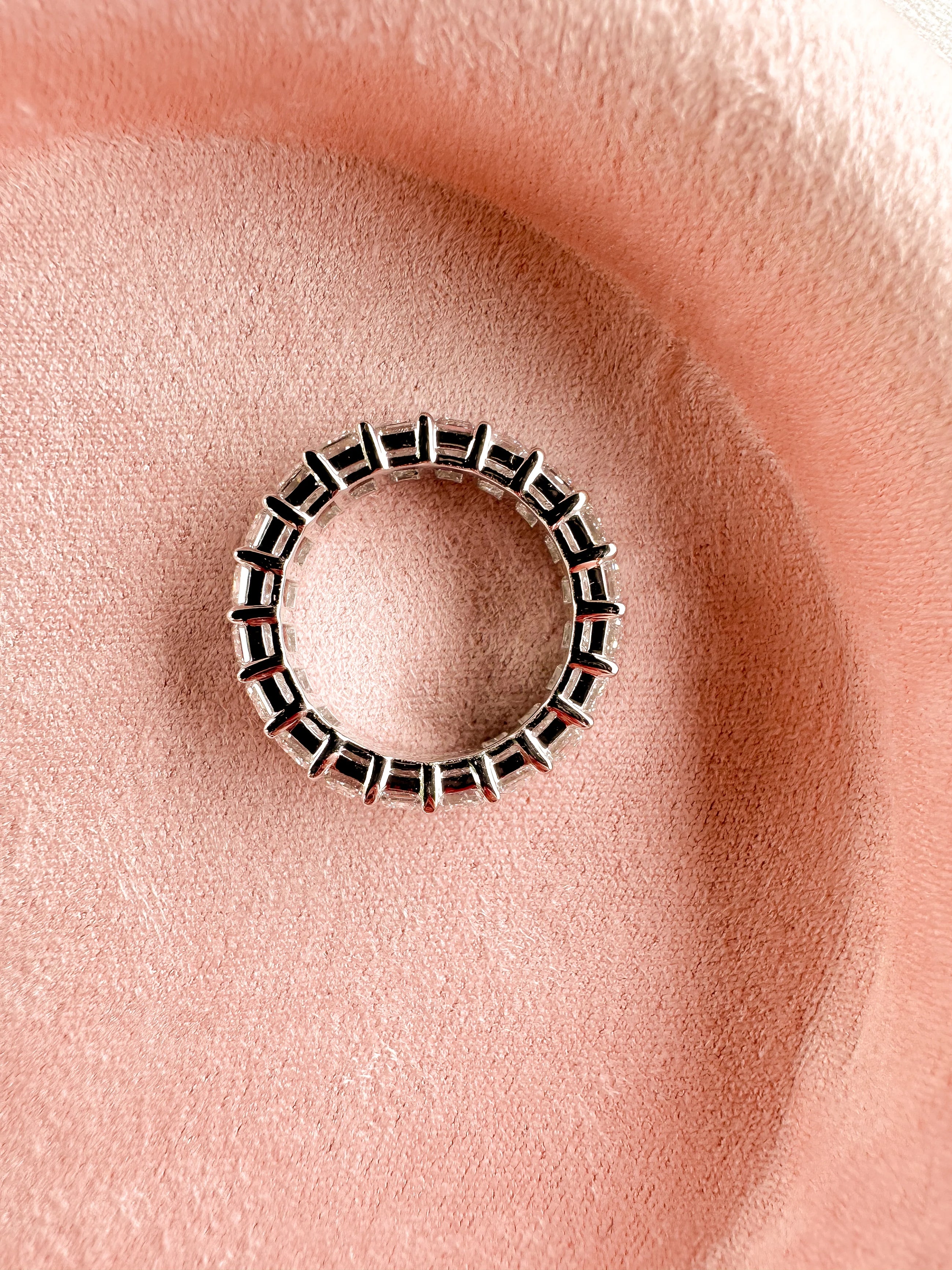 The Luxe Emerald Eternity Band