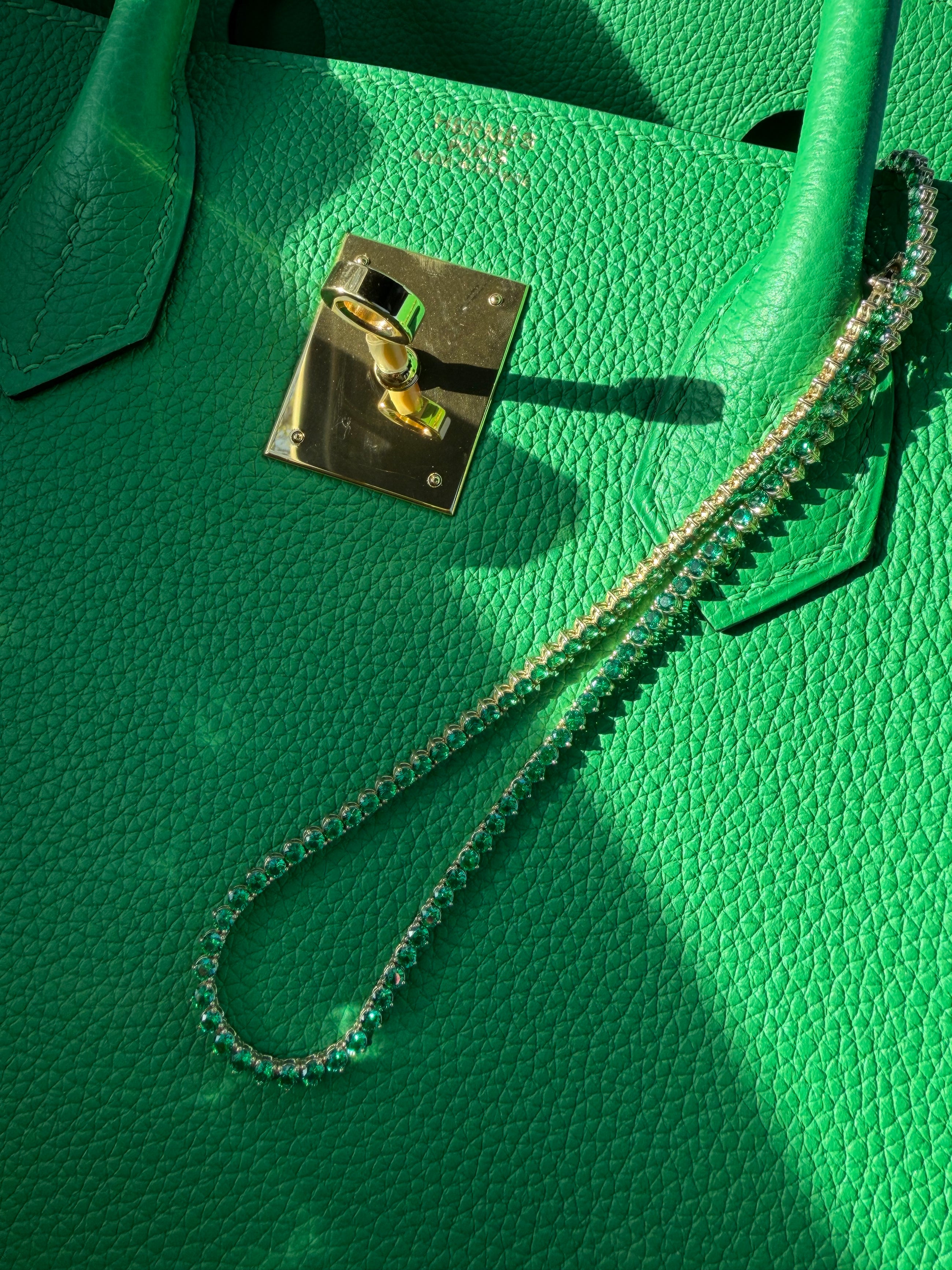 The Clover Green Tennis Necklace