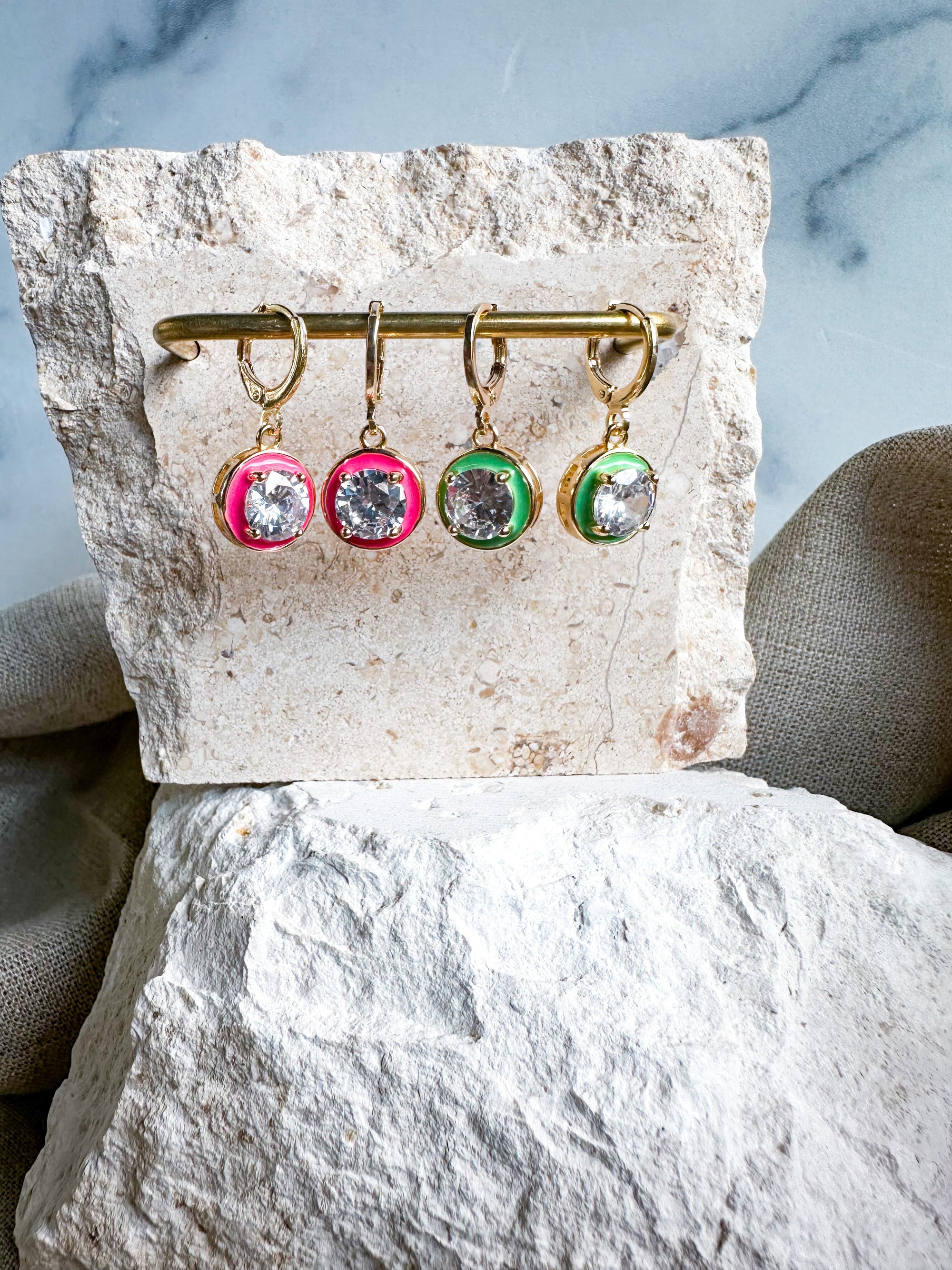 Enamel Candy Ball Earrings