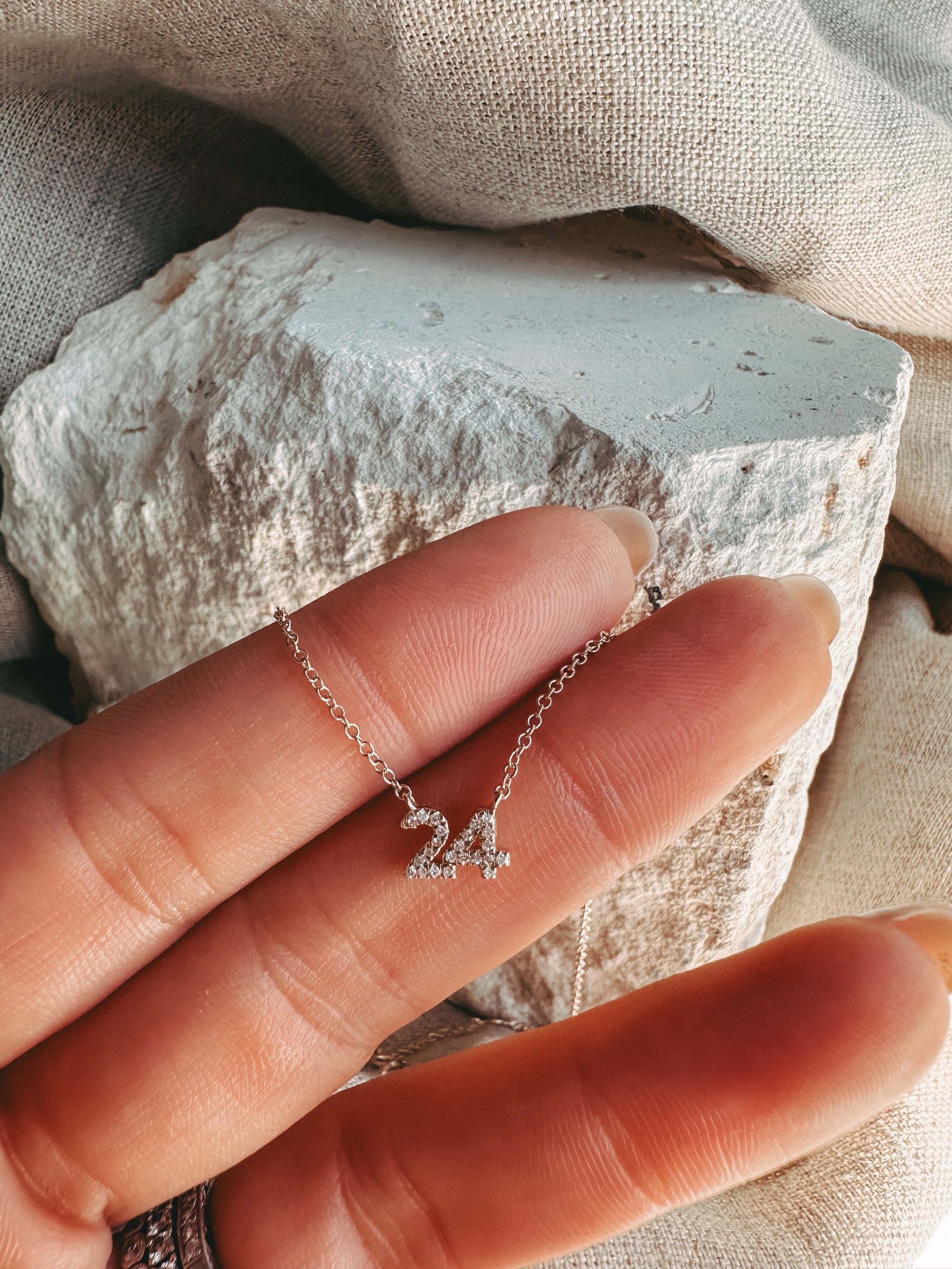 Nano Diamond Number Necklace