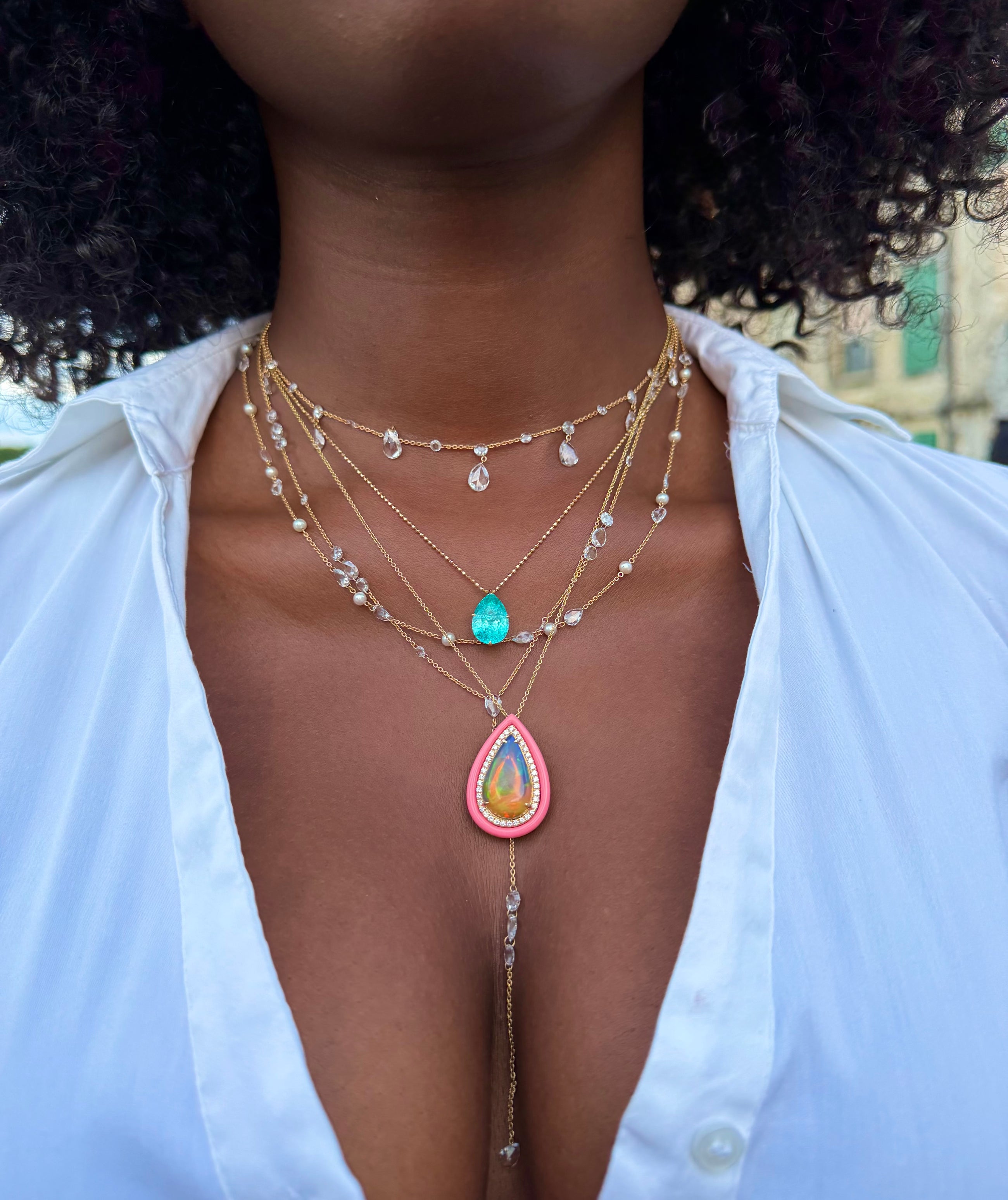 The Bubblegum Opal Necklace