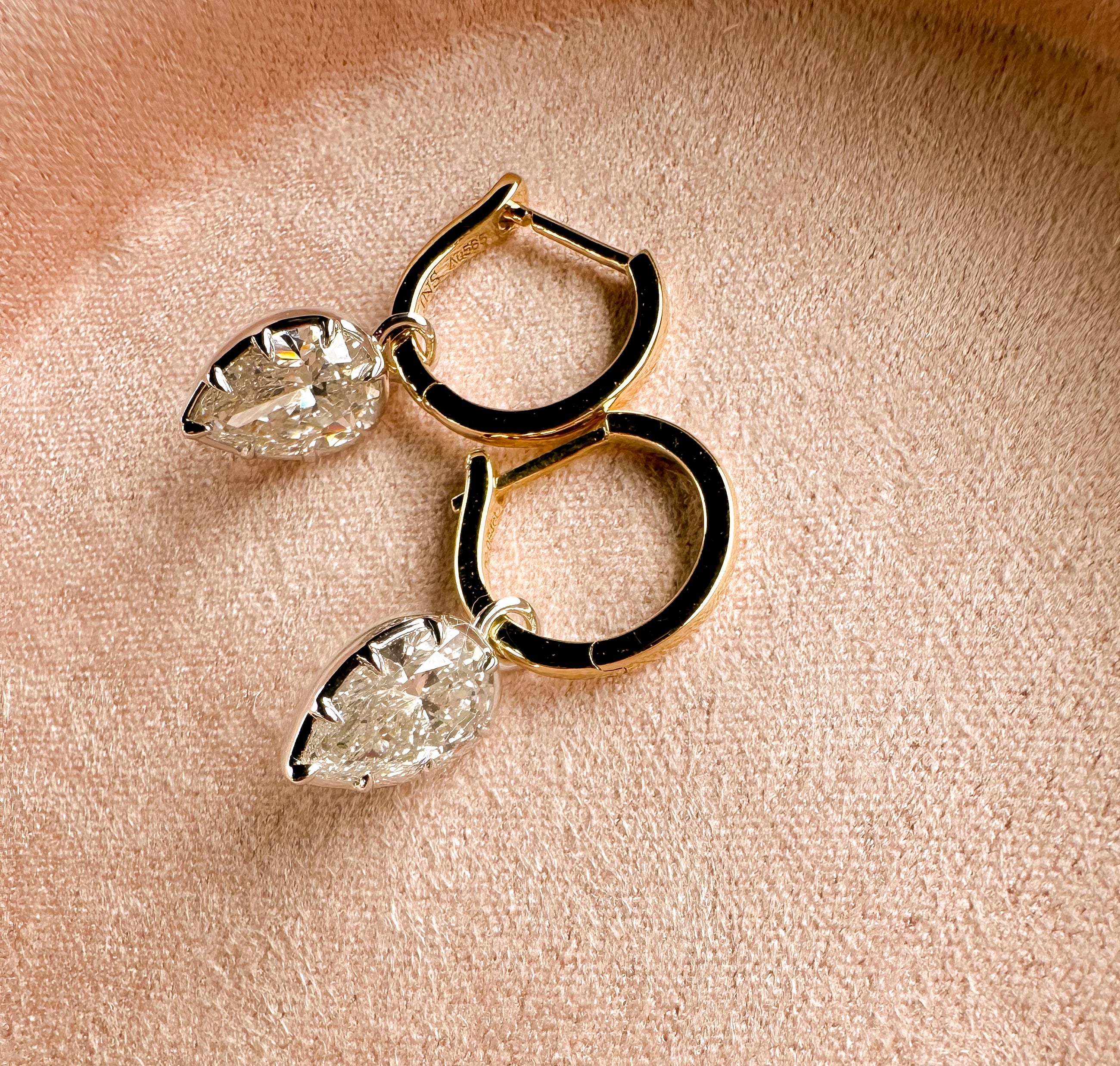 The Seraphine Pear Diamond Earrings