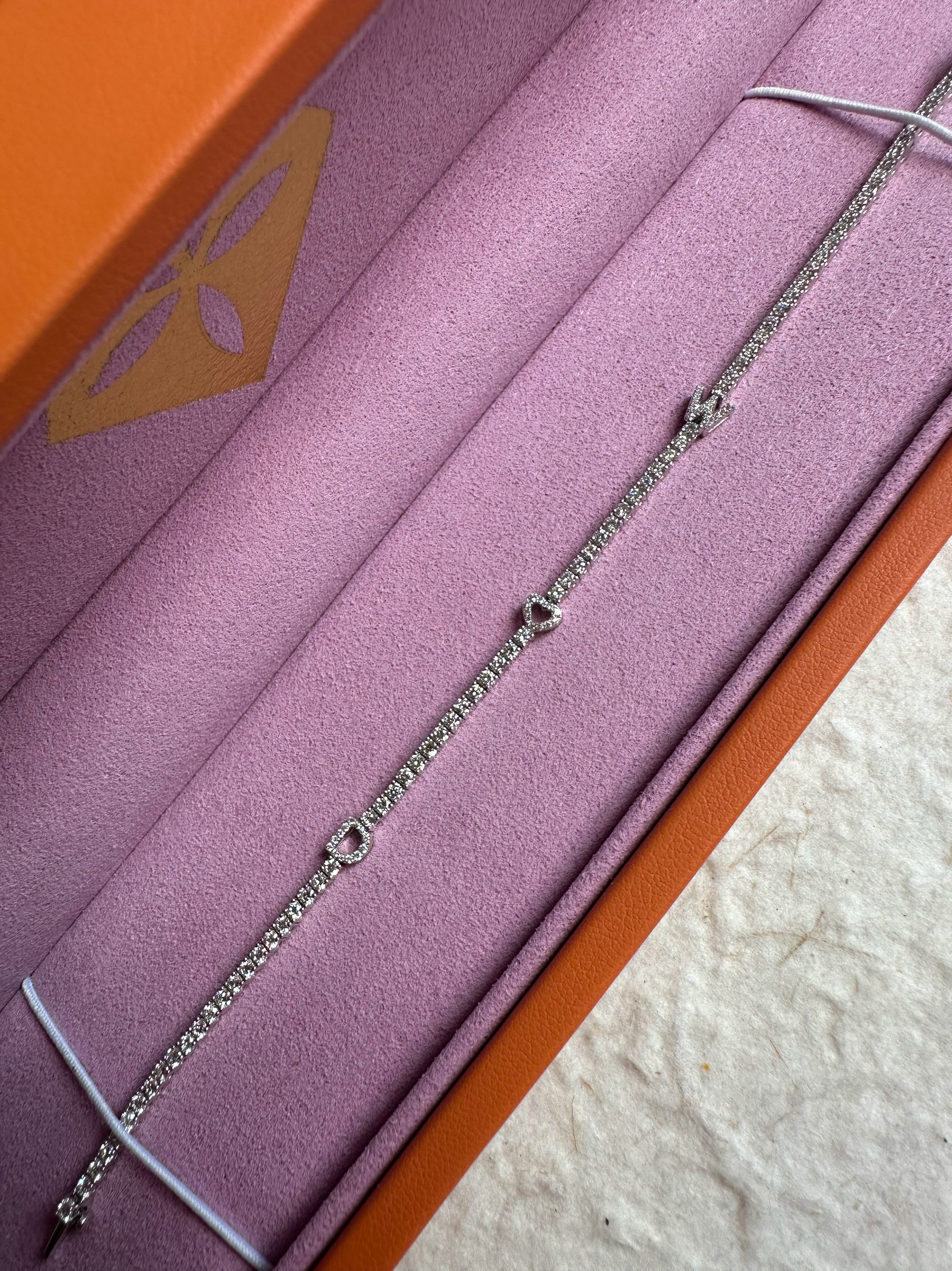 Custom Initial Diamond Tennis Bracelet