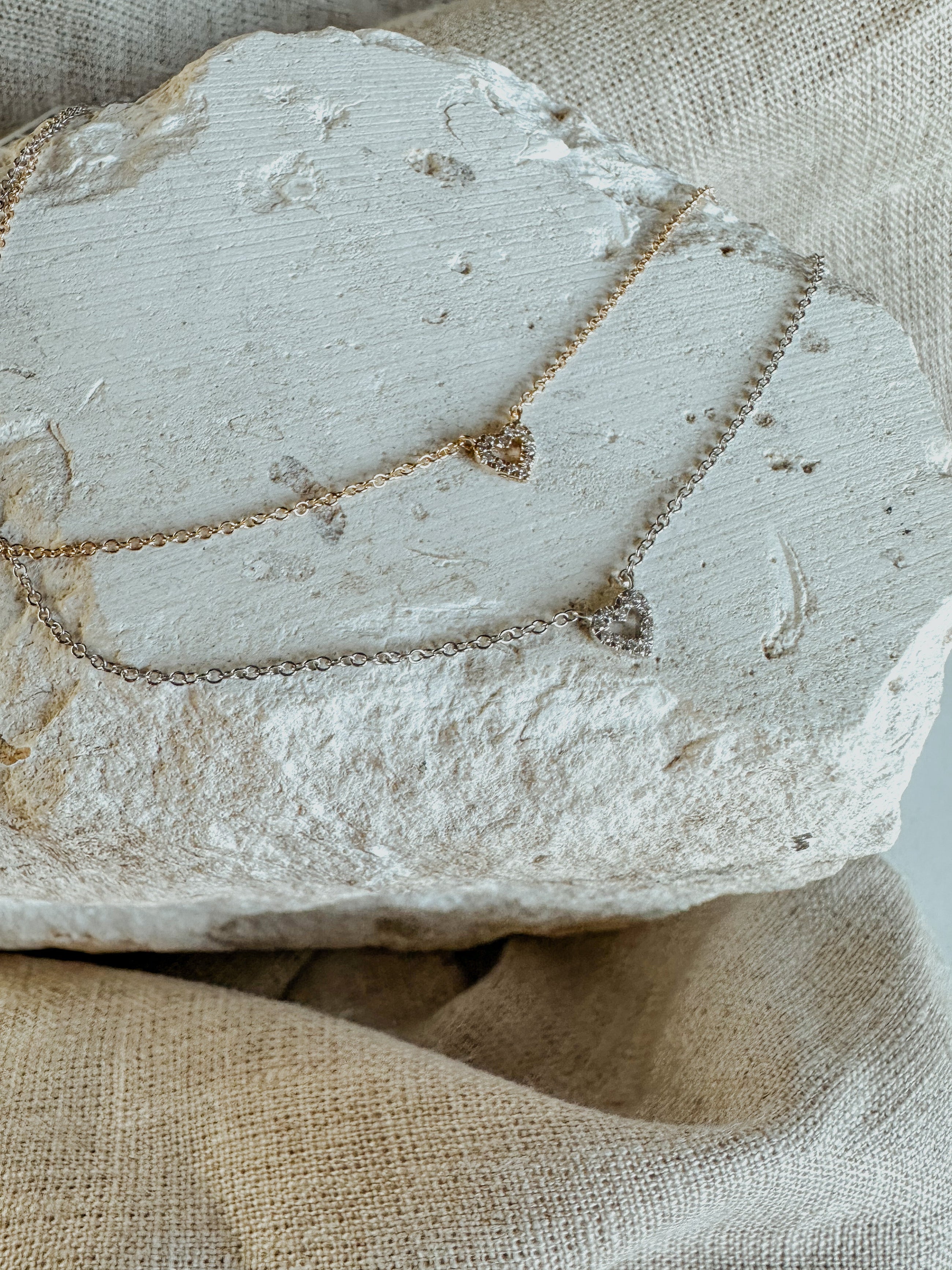 Nano Diamond Heart Necklace