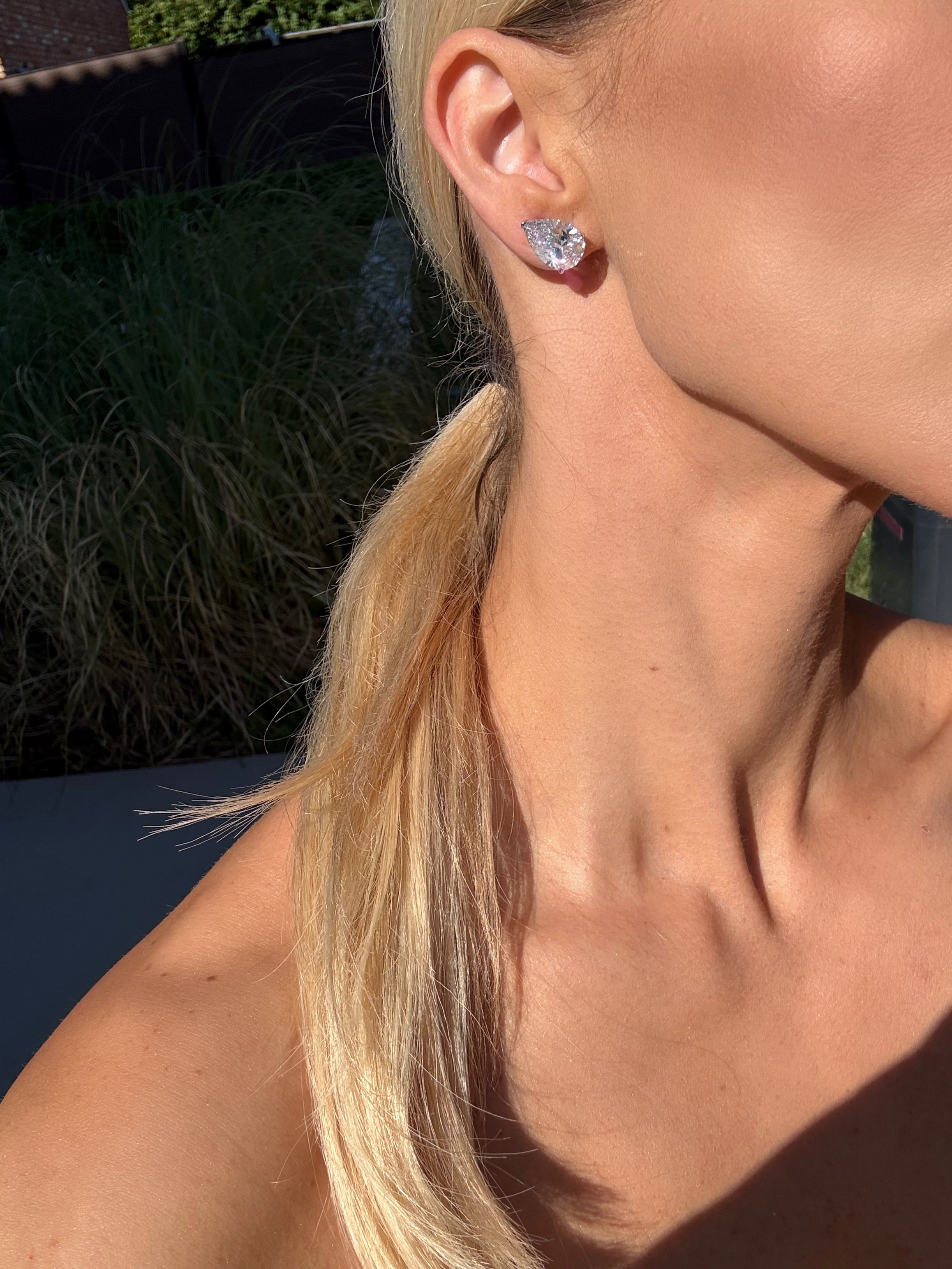 Spiked Pears - 10ctw Diamond Studs