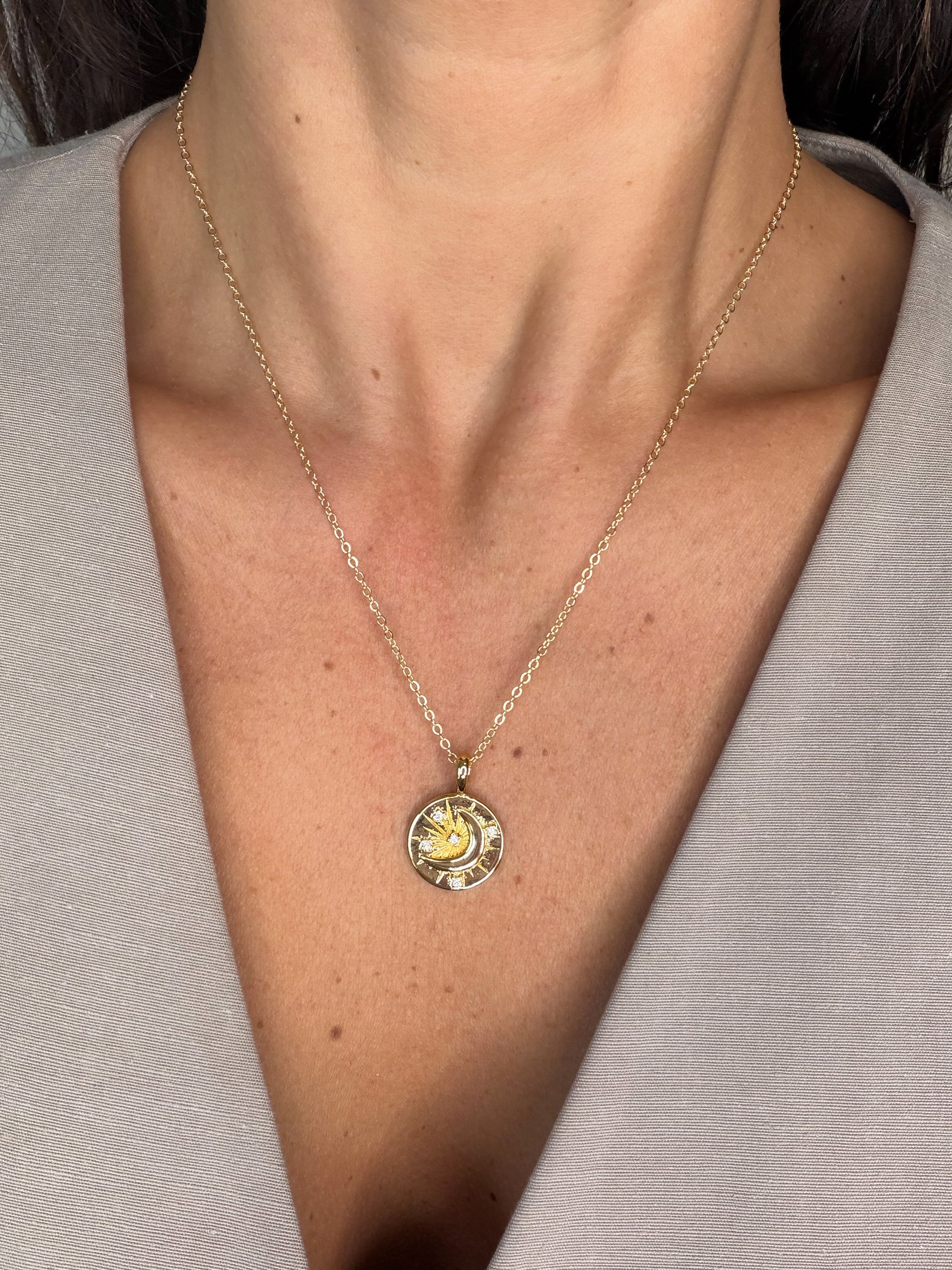 Lunar Glow Coin Necklace
