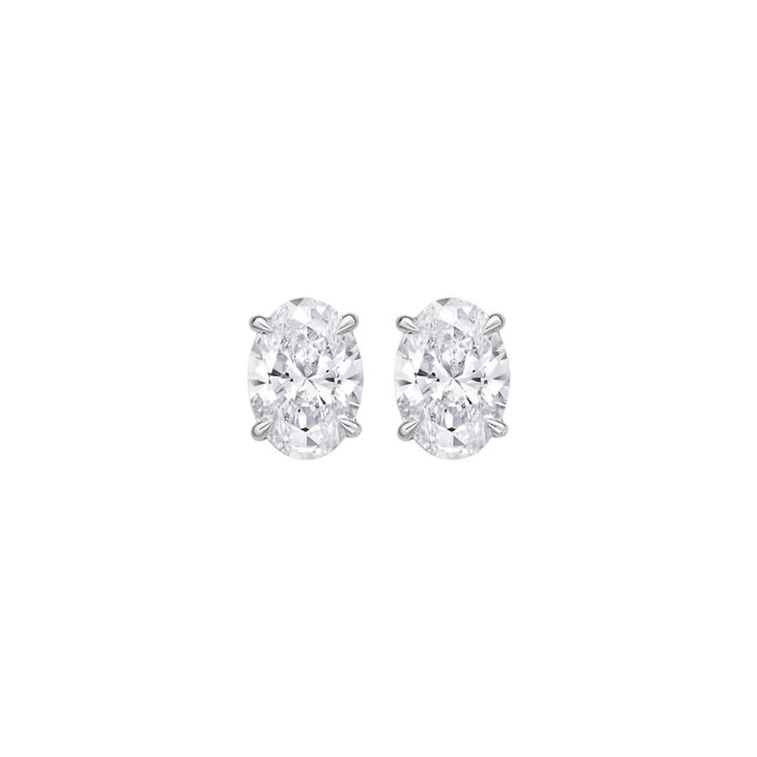 The Statement - Oval Cut 4ctw Diamond Studs