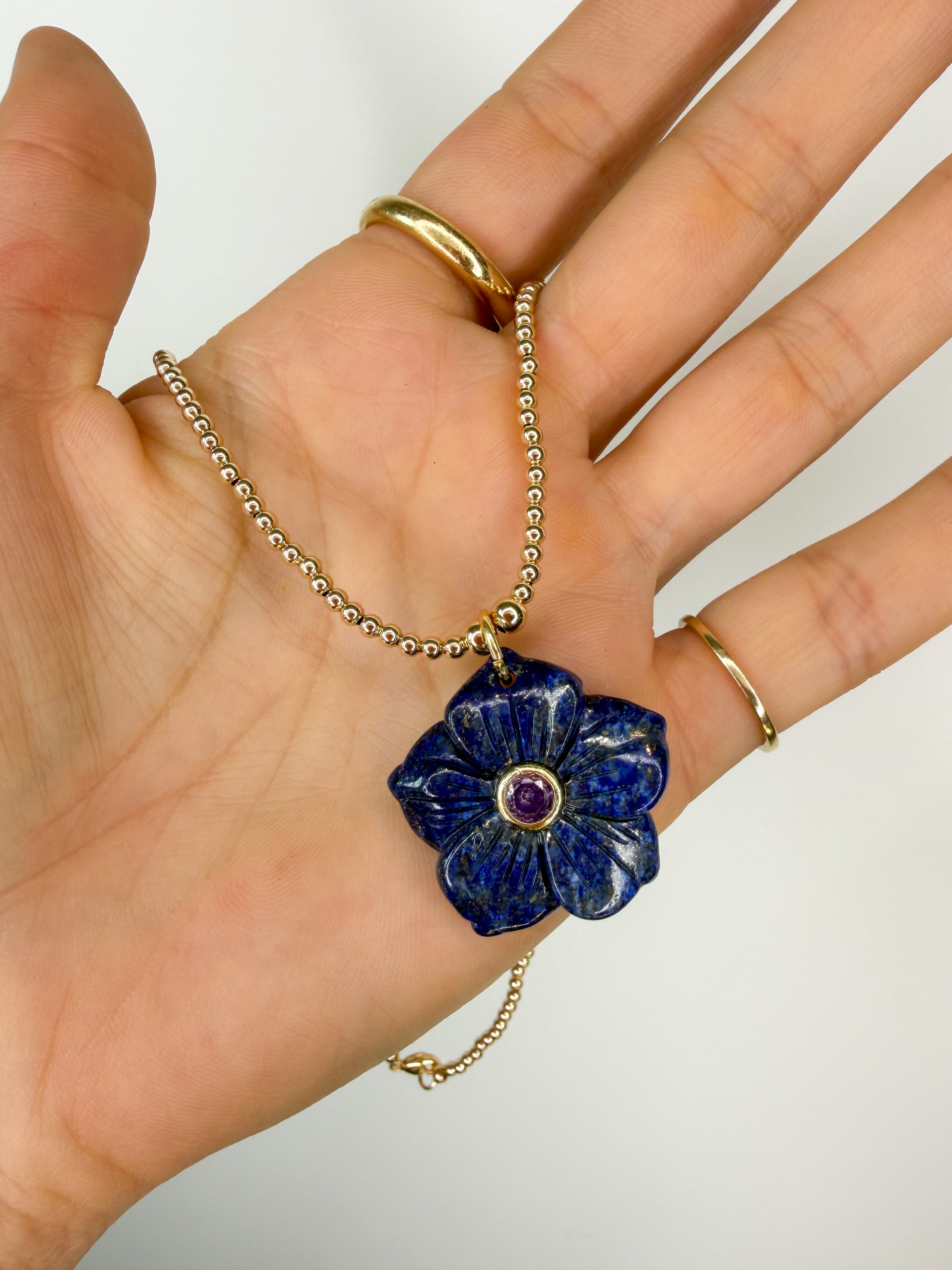 Lapis Bloom Necklace