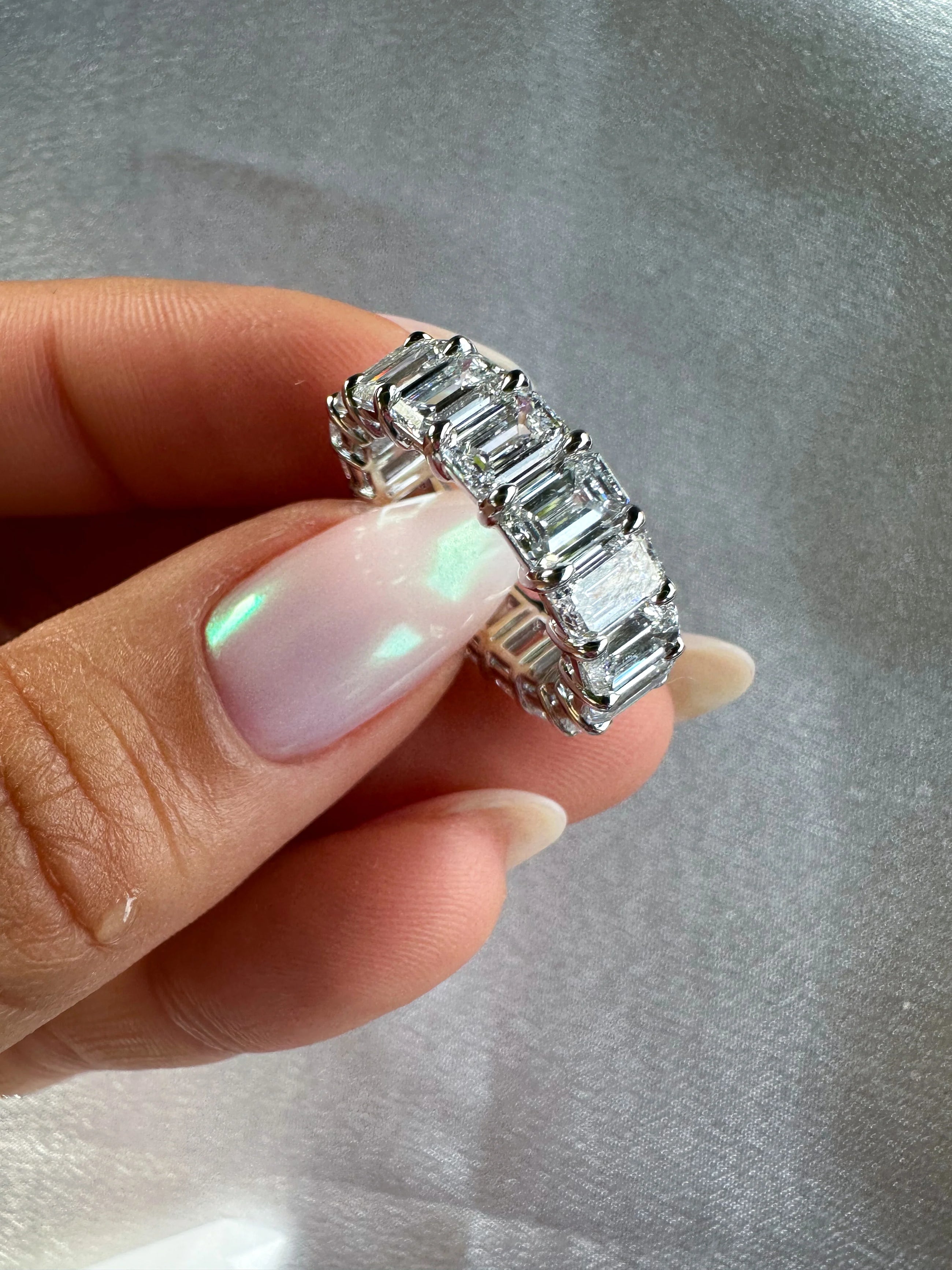 The Icon Emerald Eternity Band