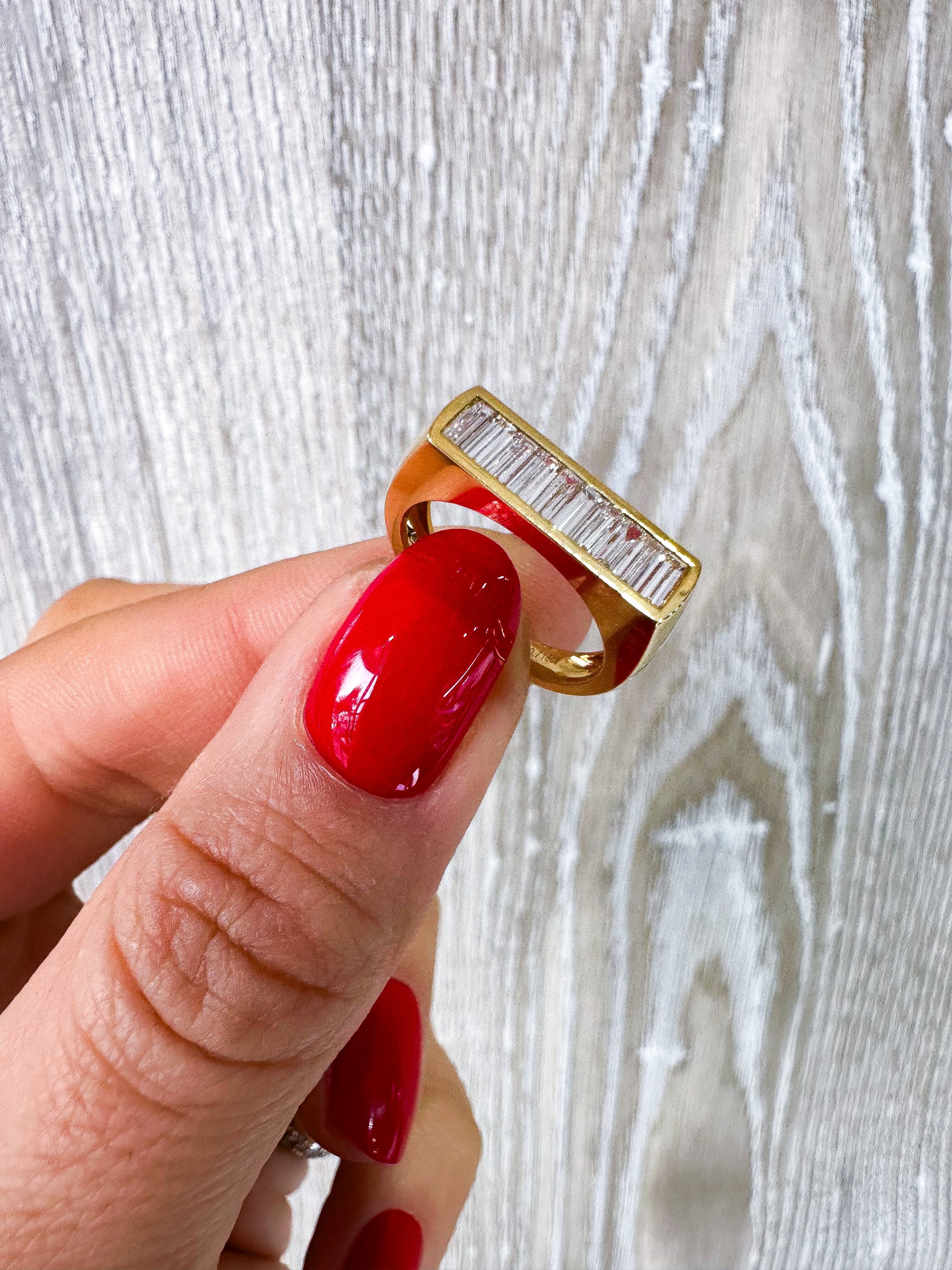 The Bar Baguette Ring