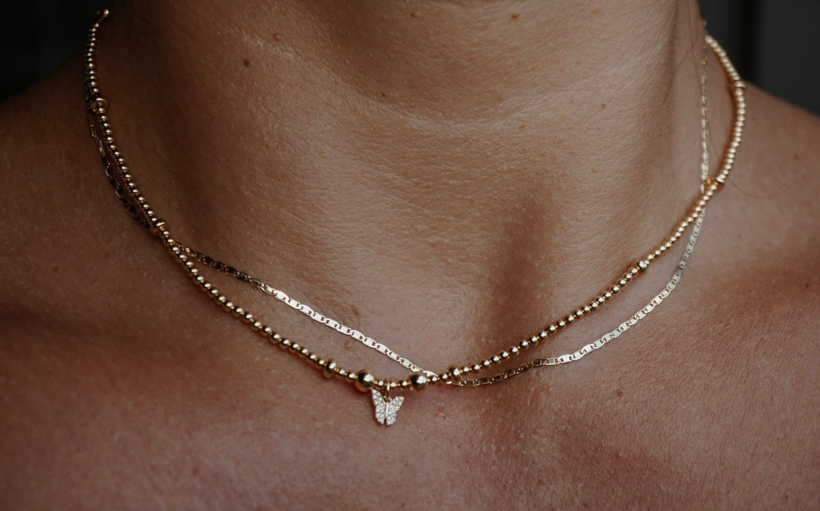 Diamond Mini Butterfly Necklace