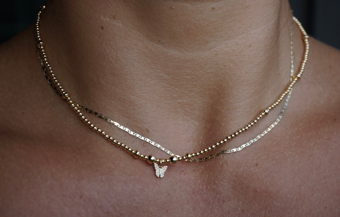 Diamond Mini Butterfly Necklace