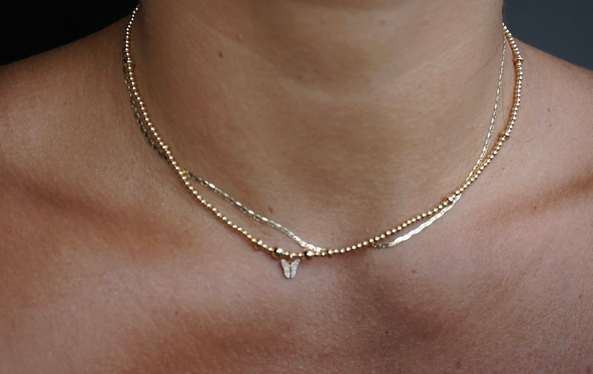 Diamond Mini Butterfly Necklace