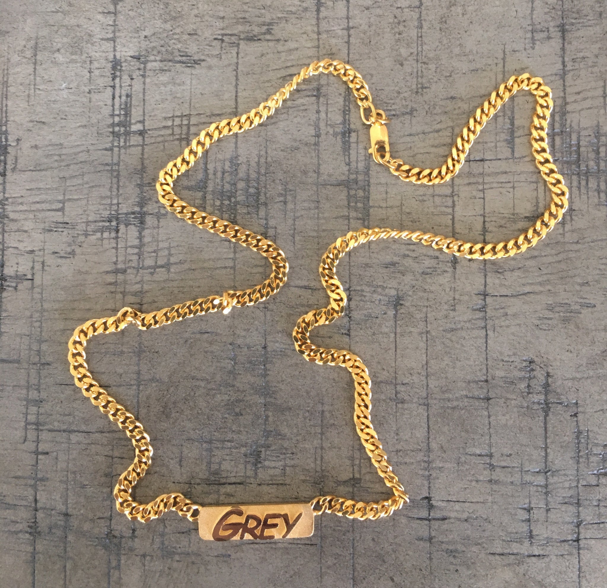 Custom 3D Gold Nameplate Necklace