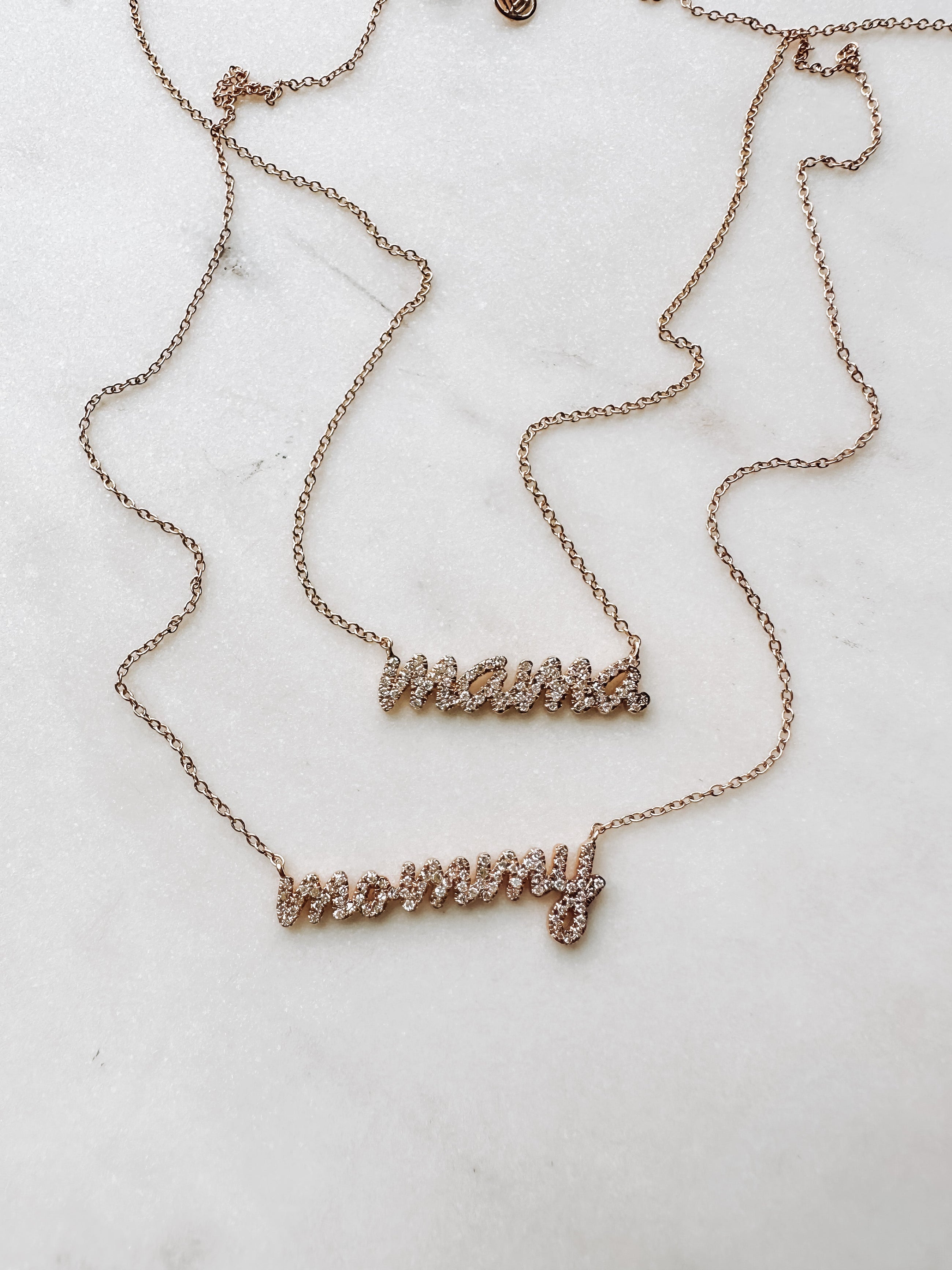 Diamond MOMMY Necklace